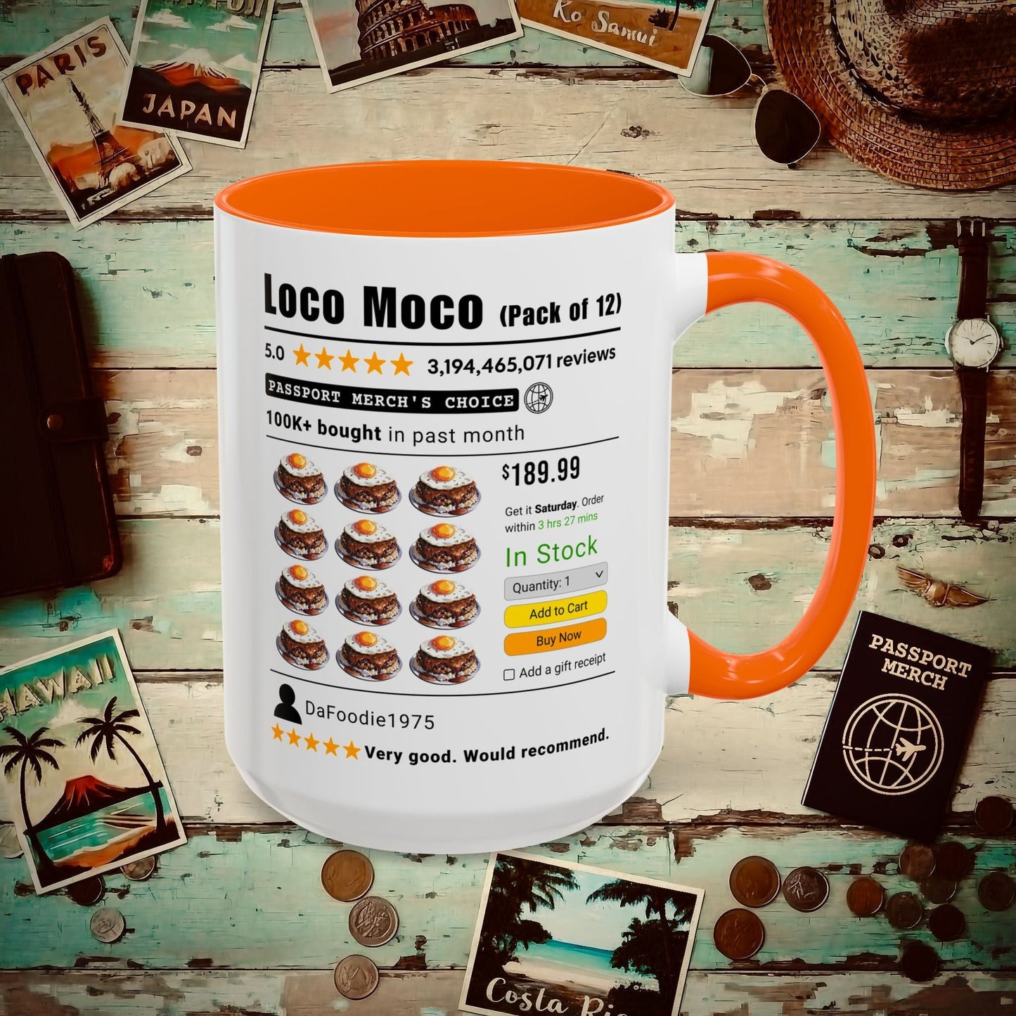 Loco Moco (5-Star Buy Now Edition), Hawaii 15oz Mug Orange / 15oz