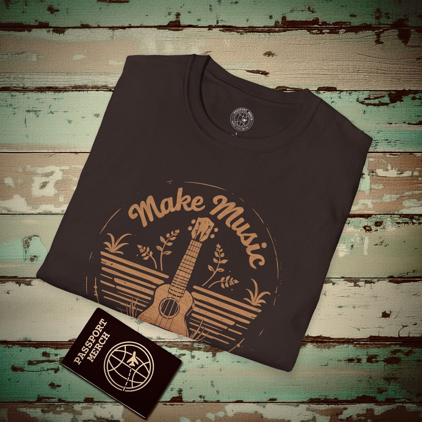 Make Music Hawaiian Style T-Shirt Dark Chocolate / S