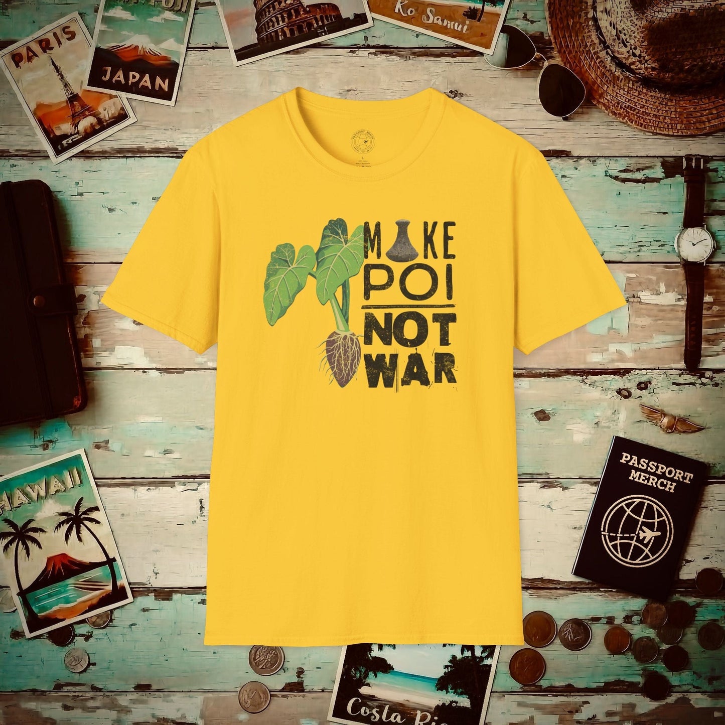 Make Poi Not War, Hawaii T-Shirt Daisy / S