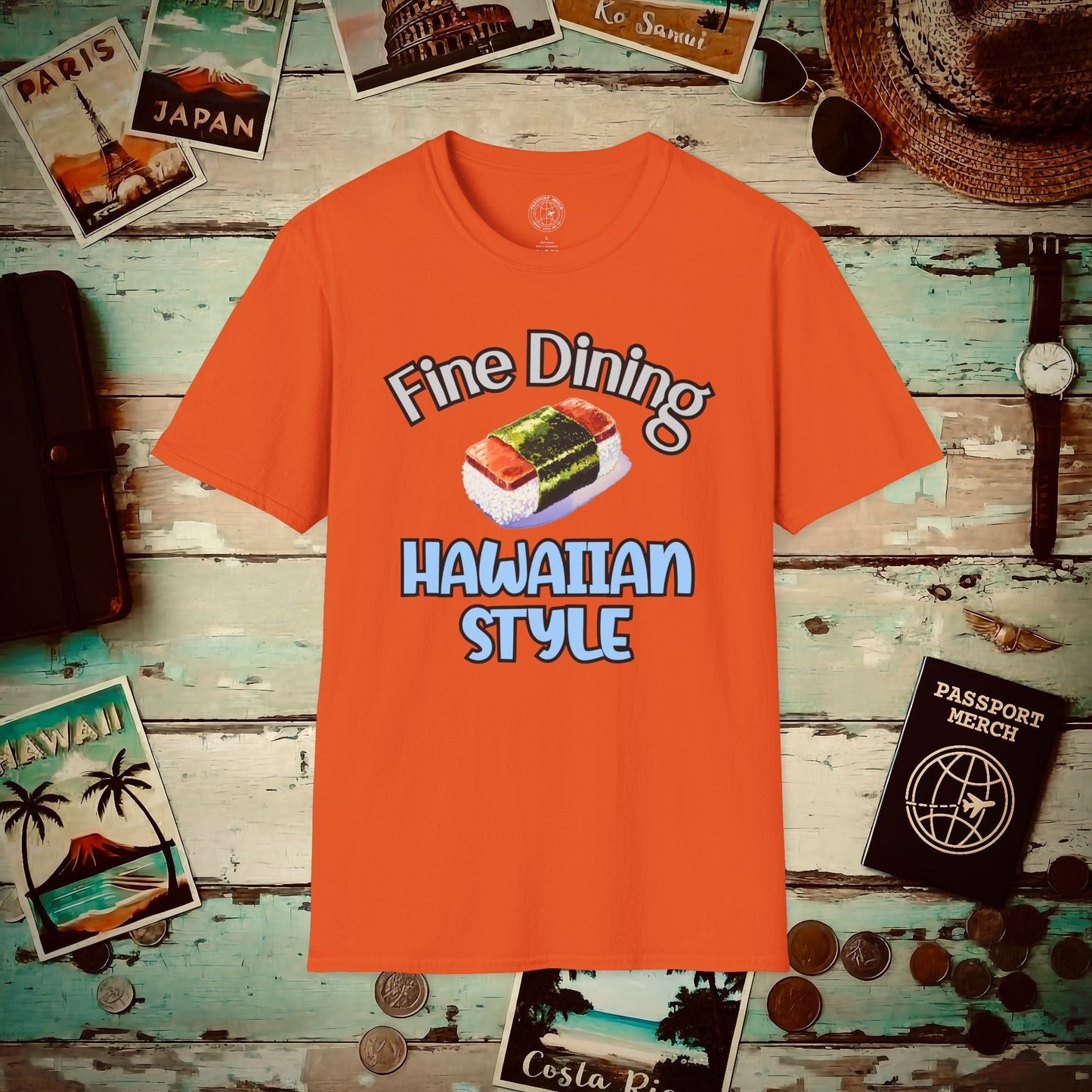 Musubi Fine Dining Hawaiian Style T-Shirt Orange / S