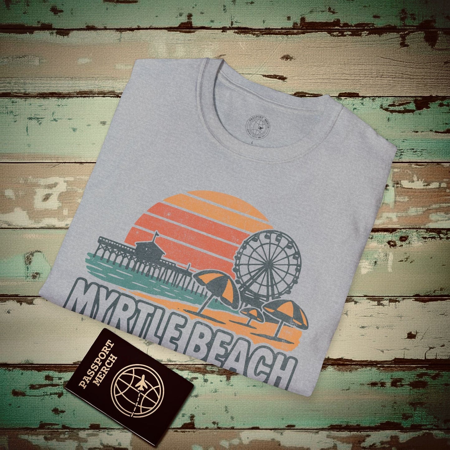 Myrtle Beach, South Carolina - 80's Vintage T-Shirt Sport Grey / S