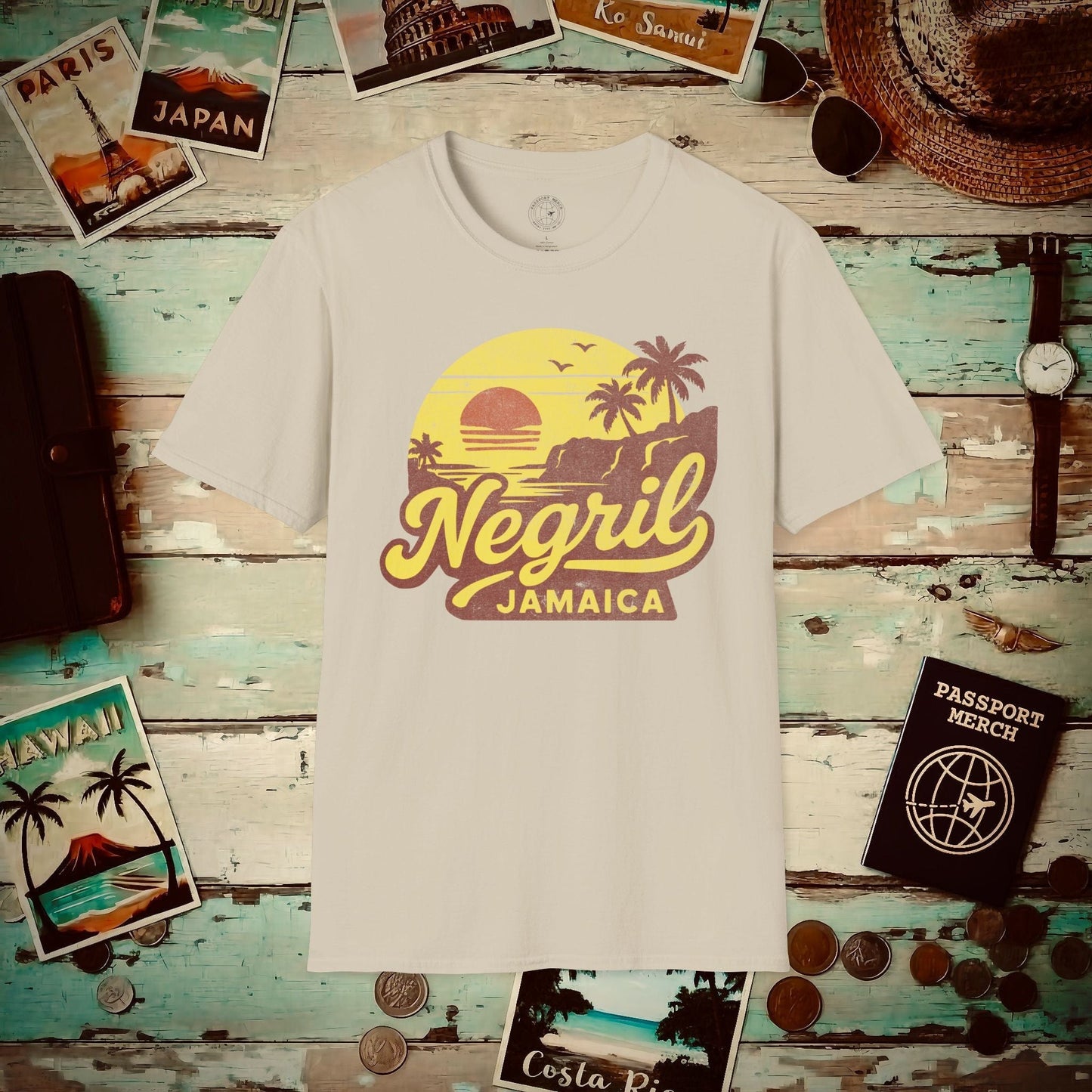 Negril, Jamaica - 80's Vintage T-Shirt Sand / S