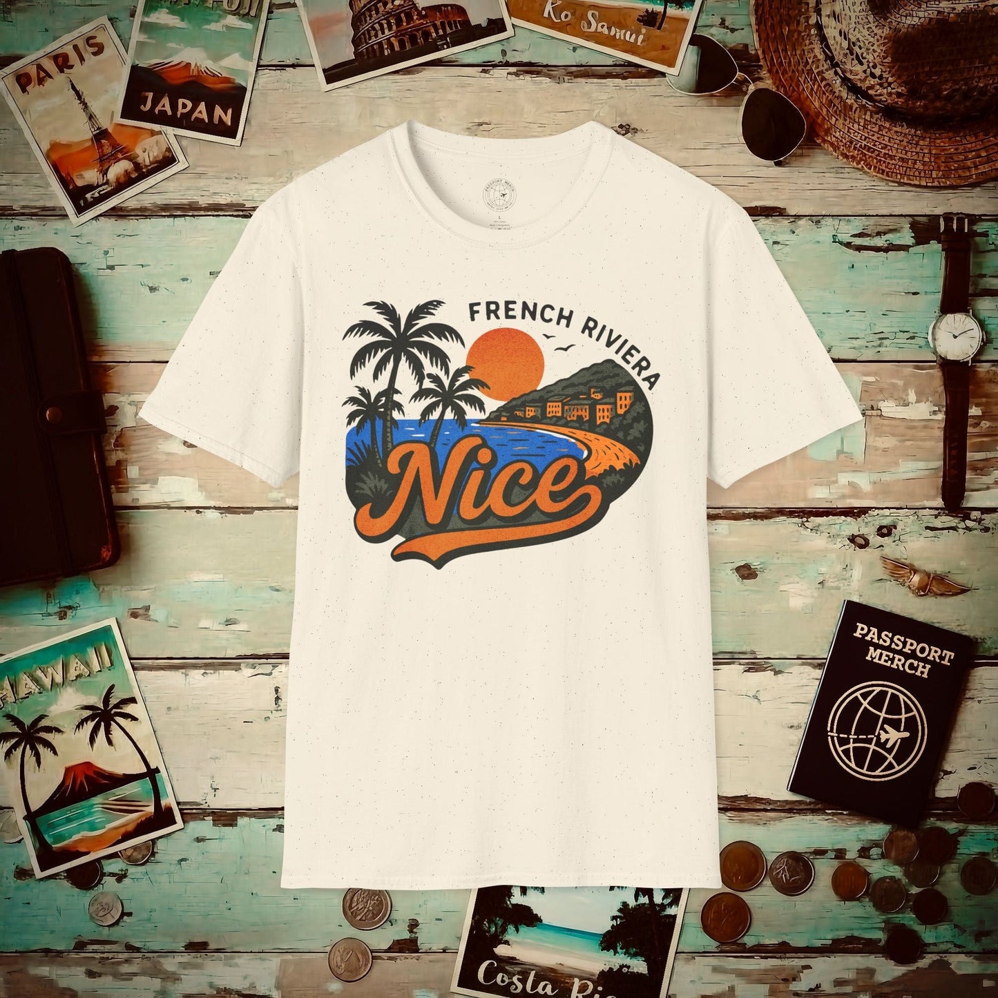 Nice, France - 80's Vintage T-Shirt Natural / S