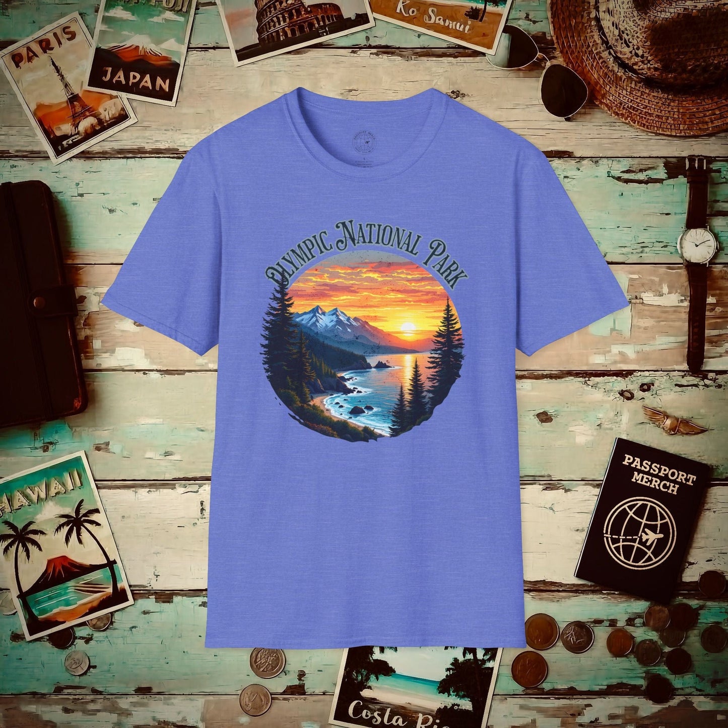 Olympic National Park, Washington T-Shirt Heather Royal / S