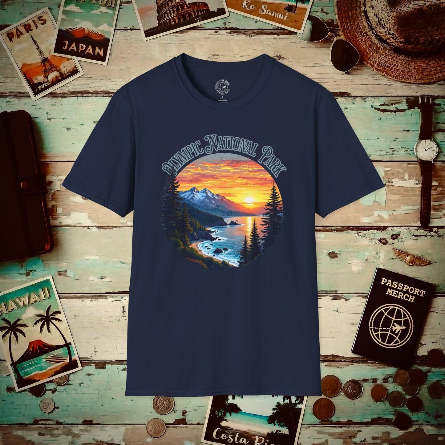 Olympic National Park, Washington T-Shirt Navy / S