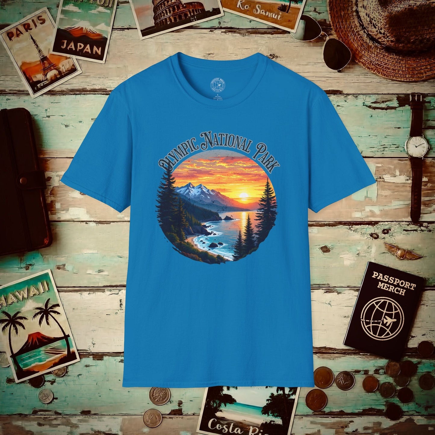 Olympic National Park, Washington T-Shirt Sapphire / S