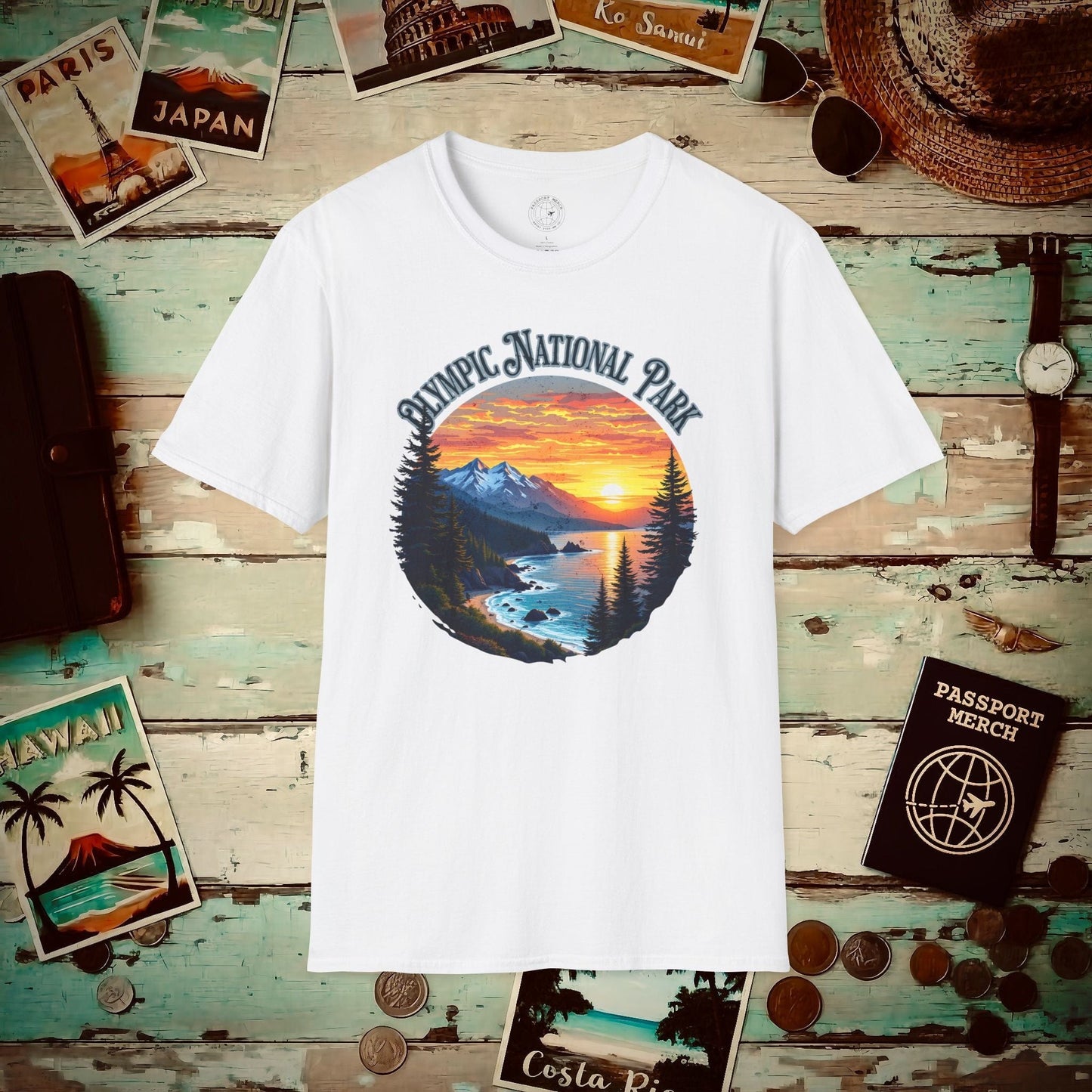 Olympic National Park, Washington T-Shirt White / S