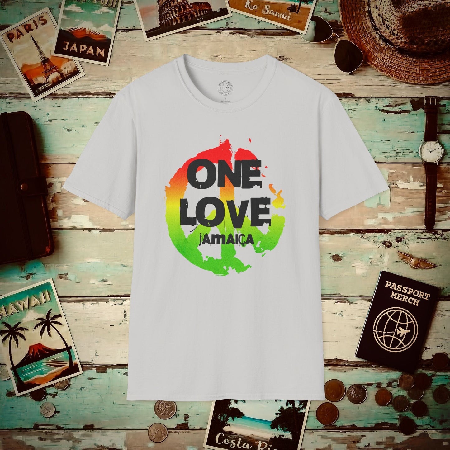 One Love, Jamaica T-Shirt Ice Grey / S