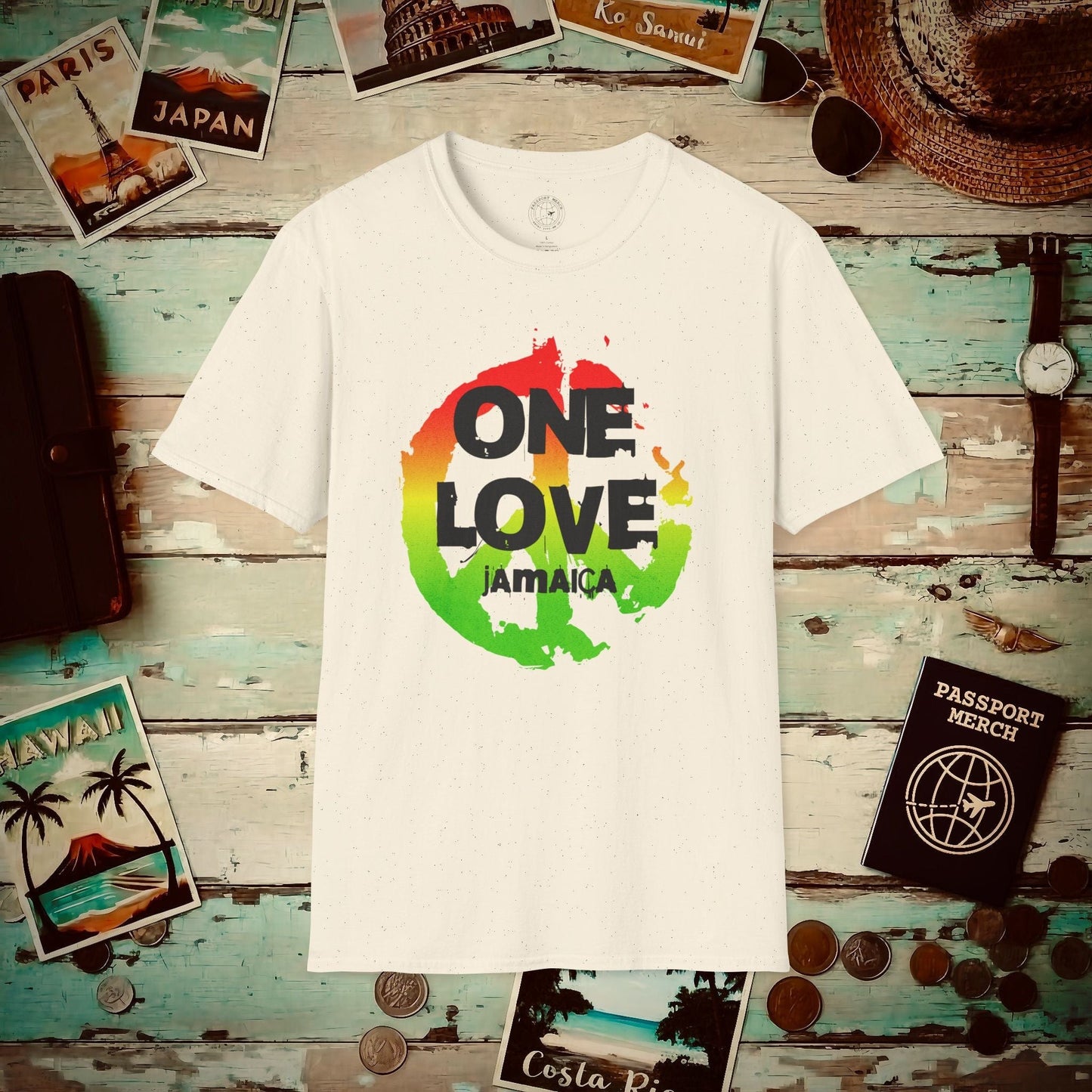 One Love, Jamaica T-Shirt Natural / S