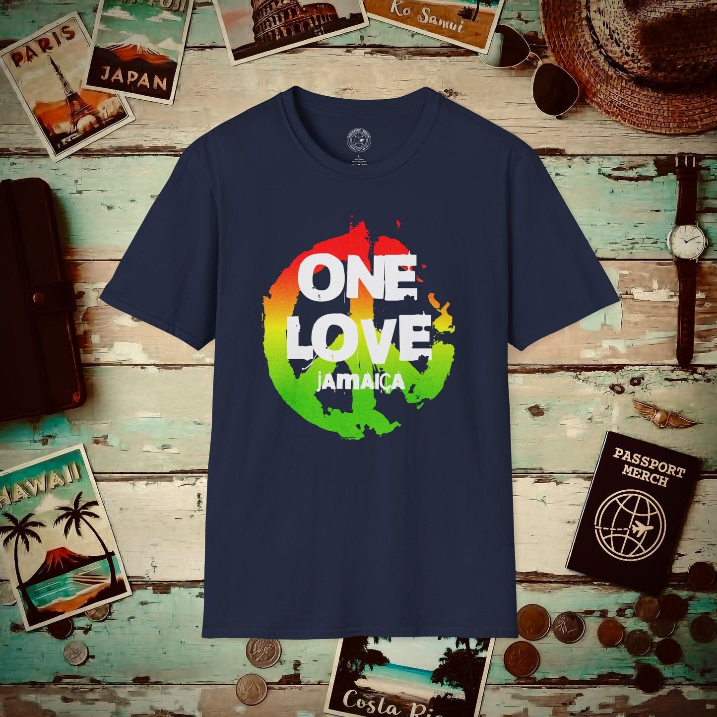 One Love, Jamaica T-Shirt Navy / S