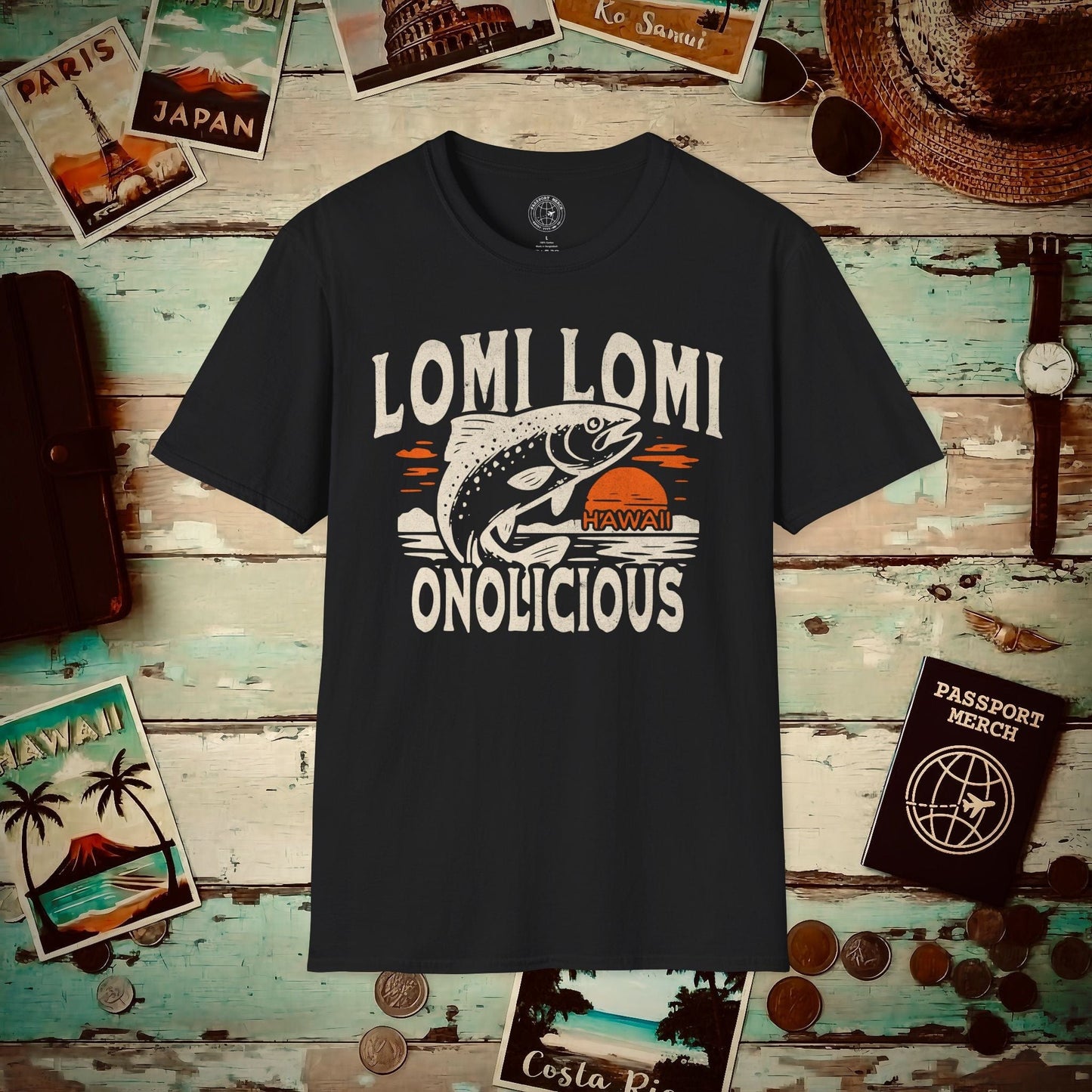 Onolicious Lomi Lomi Salmon, Hawaii T-Shirt Black / S