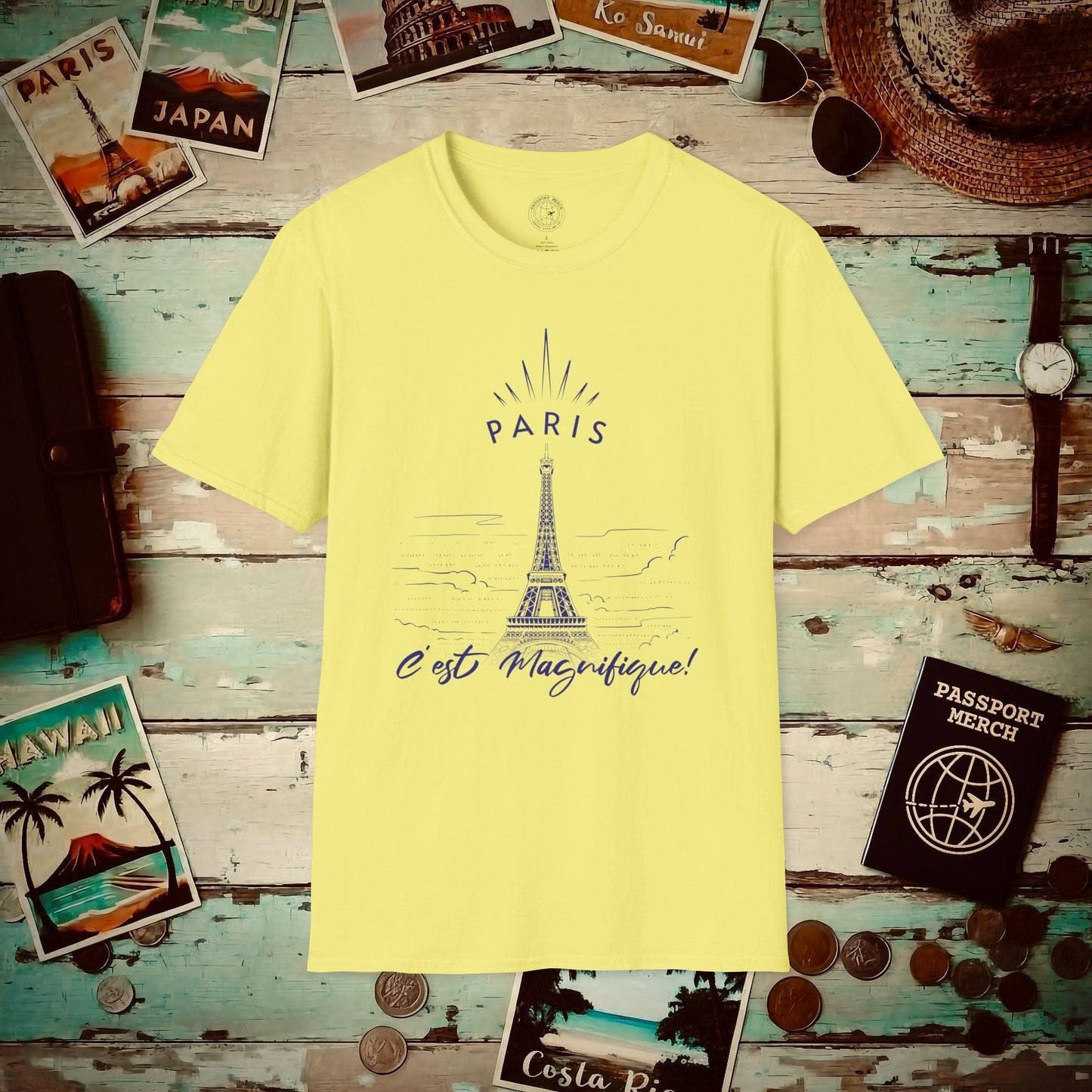 Paris C'est Magnifique France T-Shirt Cornsilk / S