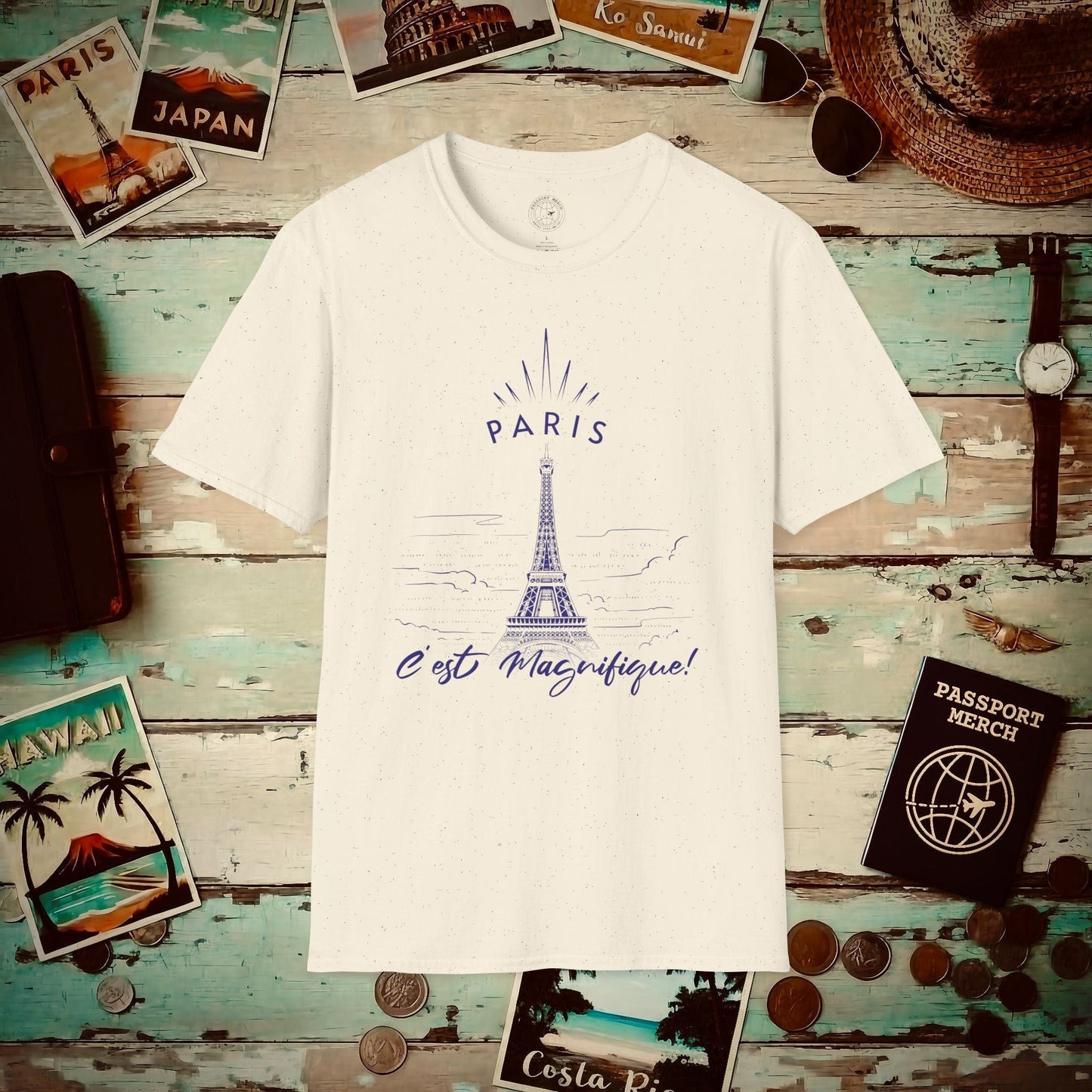 Paris C'est Magnifique France T-Shirt Natural / S