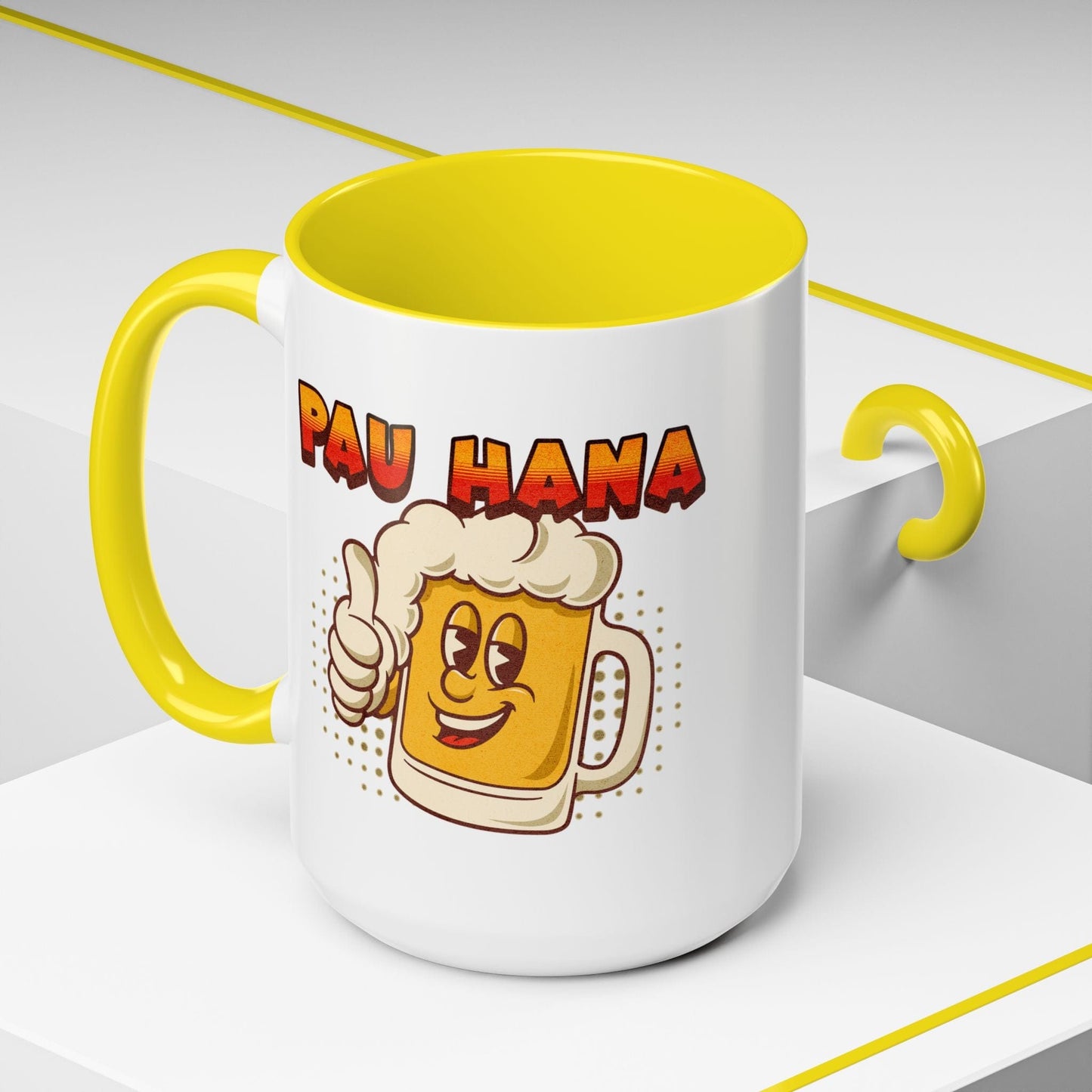 Pau Hana Beer, Hawaii 15oz Mug Yellow / 15oz
