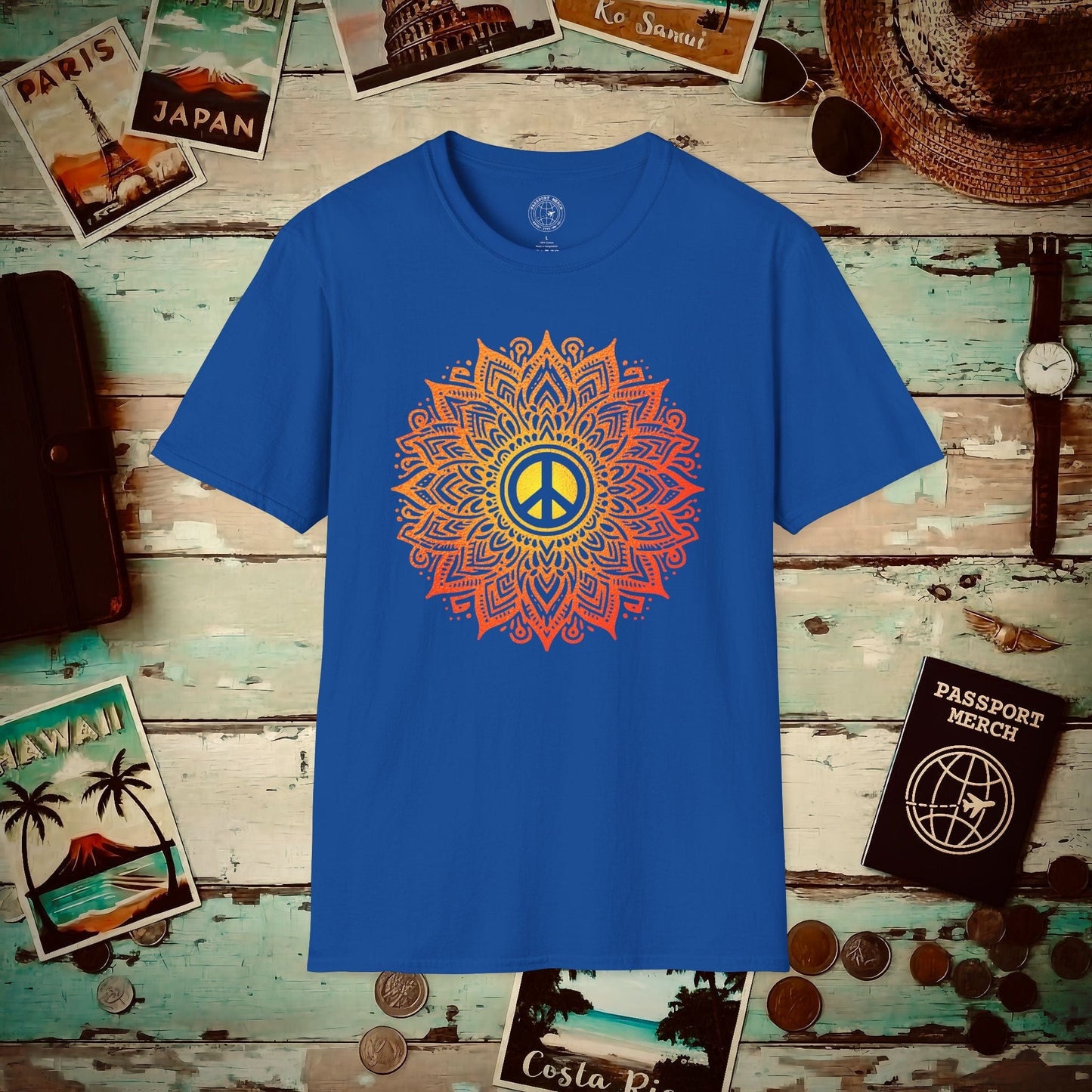 Peace Mandala India T-Shirt Royal / S