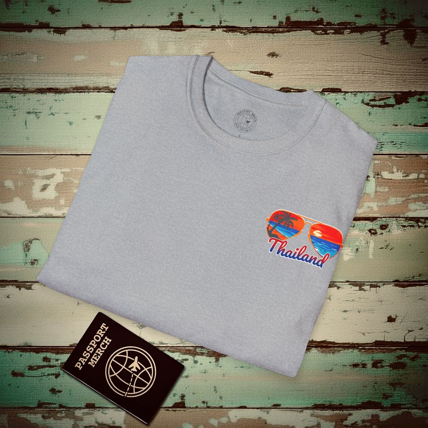 Phuket! Let's go to Thailand! Back Print T-Shirt Sport Grey / S