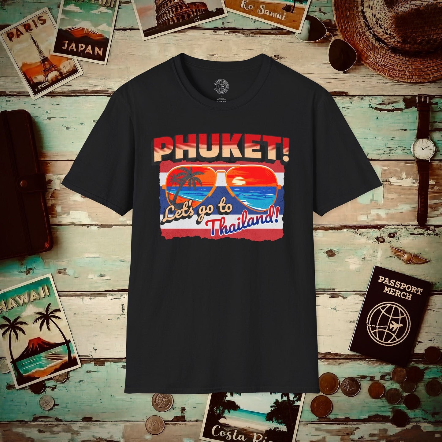 Phuket! Let's go to Thailand! T-Shirt Black / S