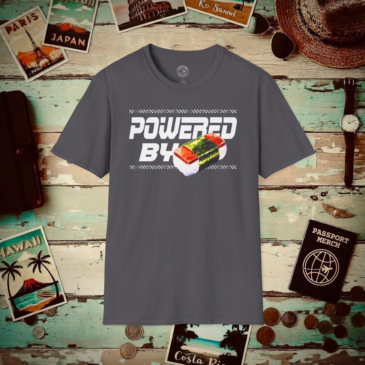 Powered By Musubi, Hawaii T-Shirt Charcoal / S
