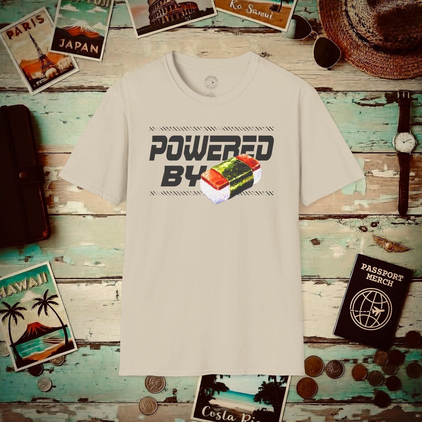 Powered By Musubi, Hawaii T-Shirt Sand / S