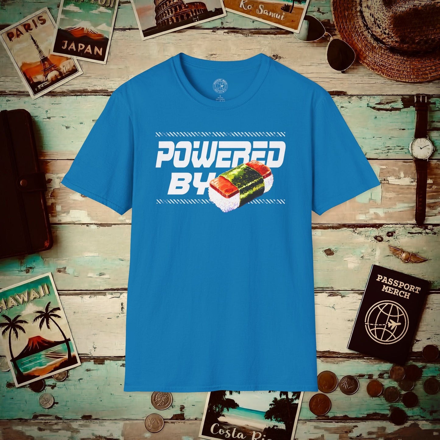 Powered By Musubi, Hawaii T-Shirt Sapphire / S