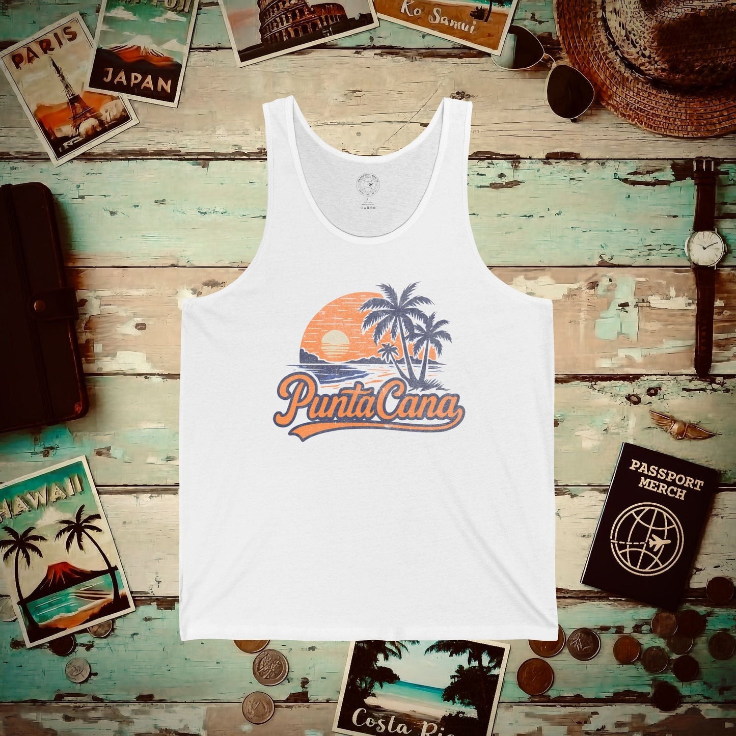 Punta Cana, Dominican Republic - 80's Vintage Tank Top White / XS