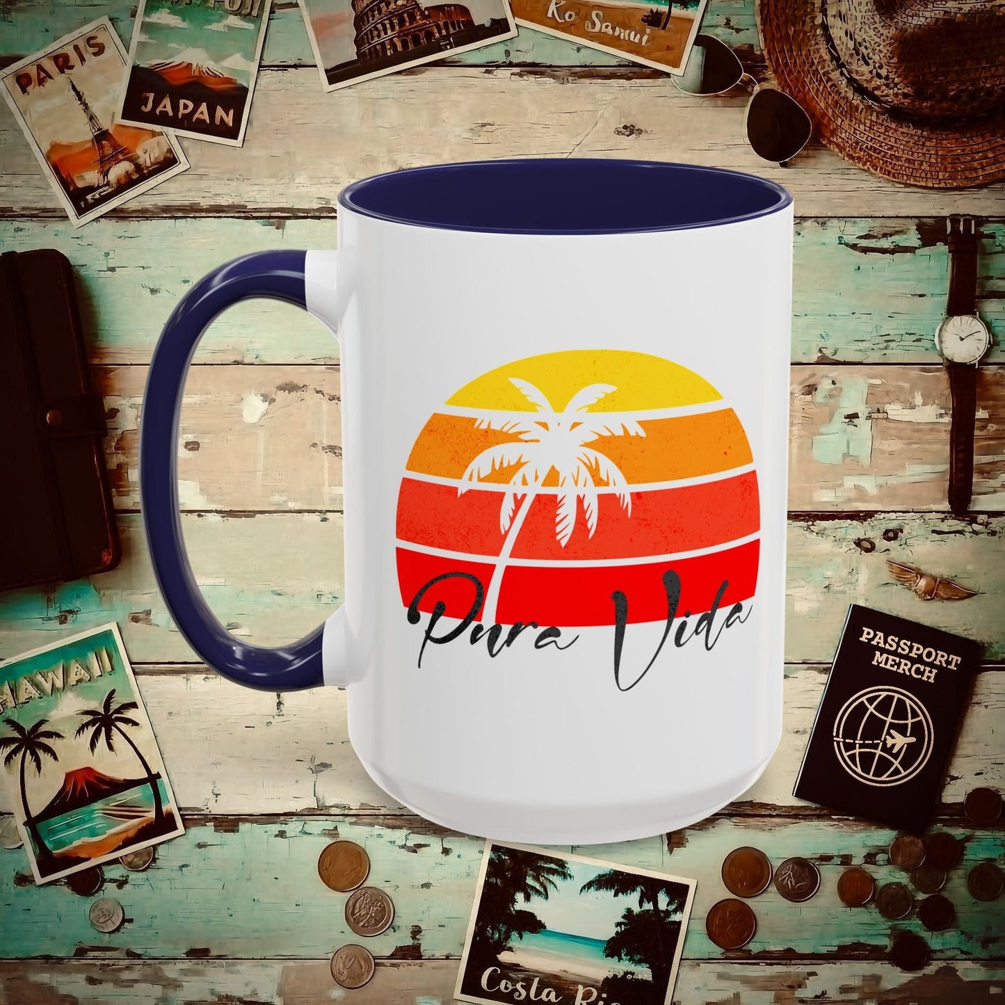 Pura Vida Costa Rica 15oz Mug Navy / 15oz