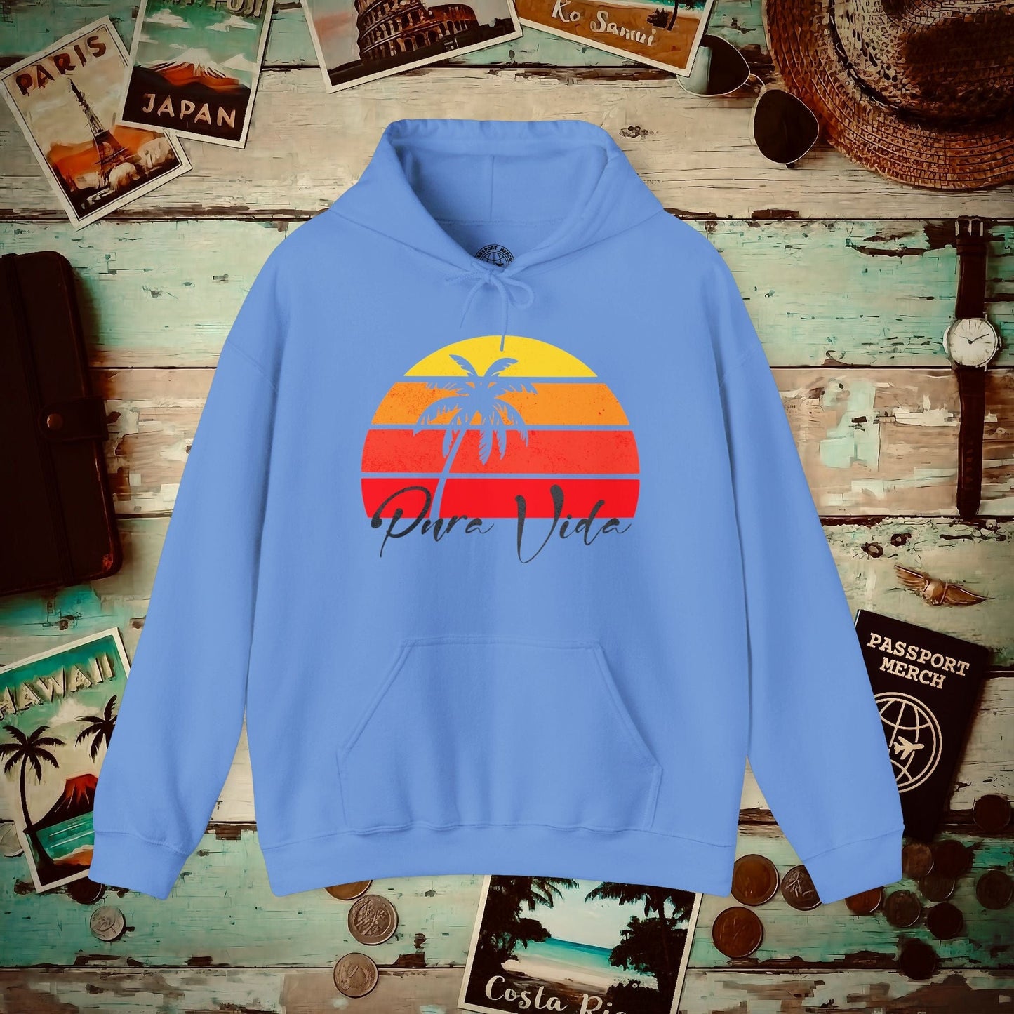 Pura Vida Costa Rica Hoodie Carolina Blue / S