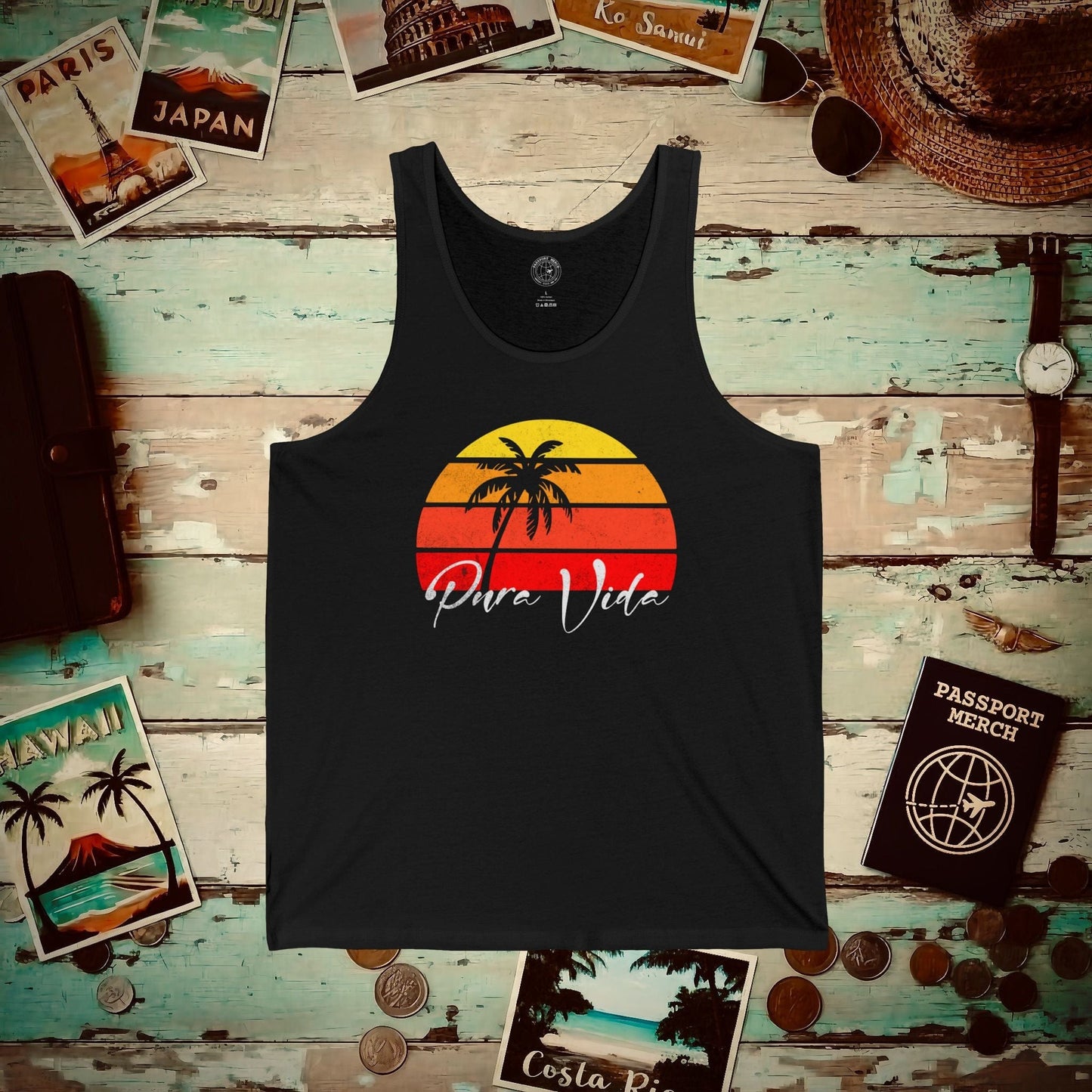 Pura Vida Costa Rica Tank Top Black / XS