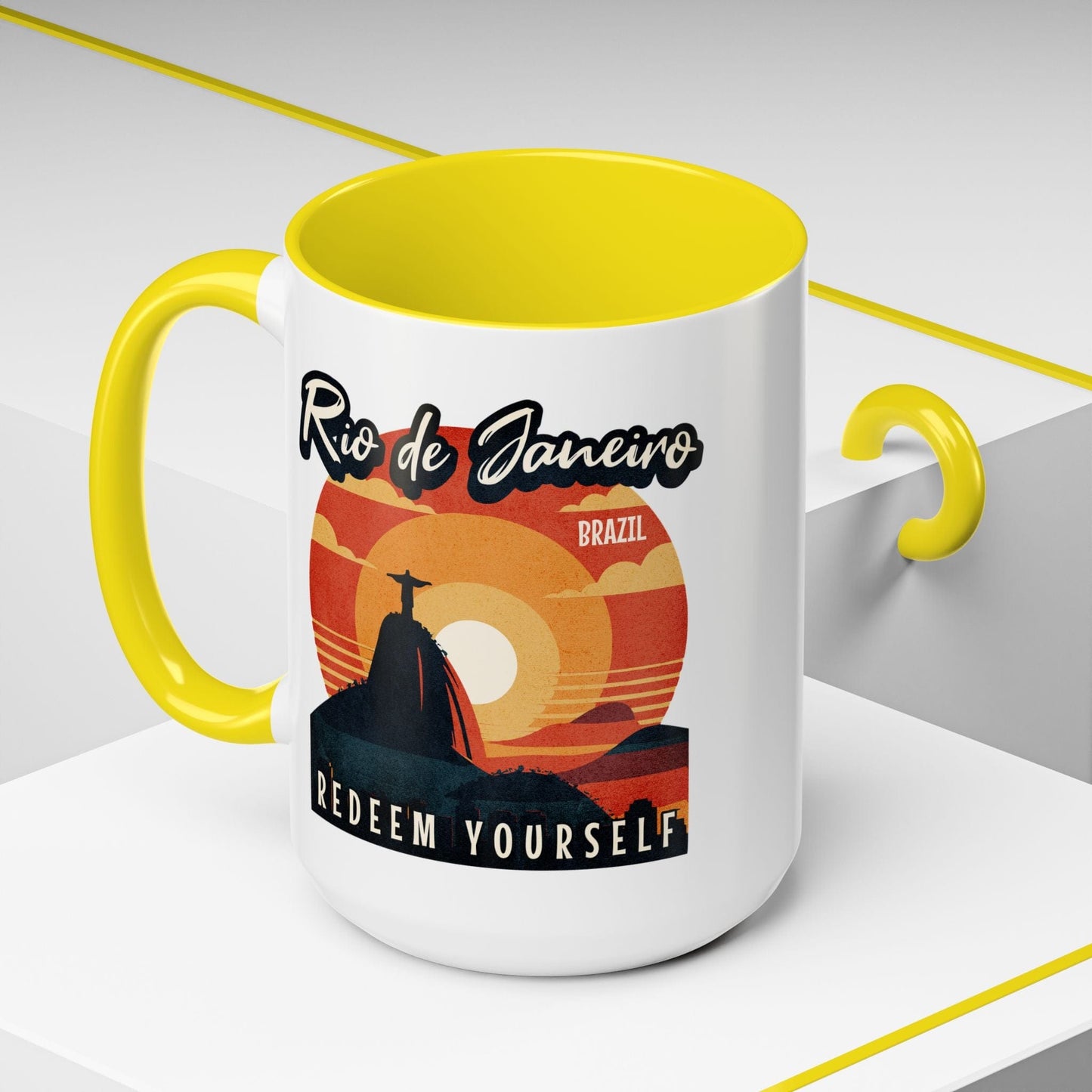 Redeem Yourself Rio de Janeiro Brazil 15oz Mug Yellow / 15oz