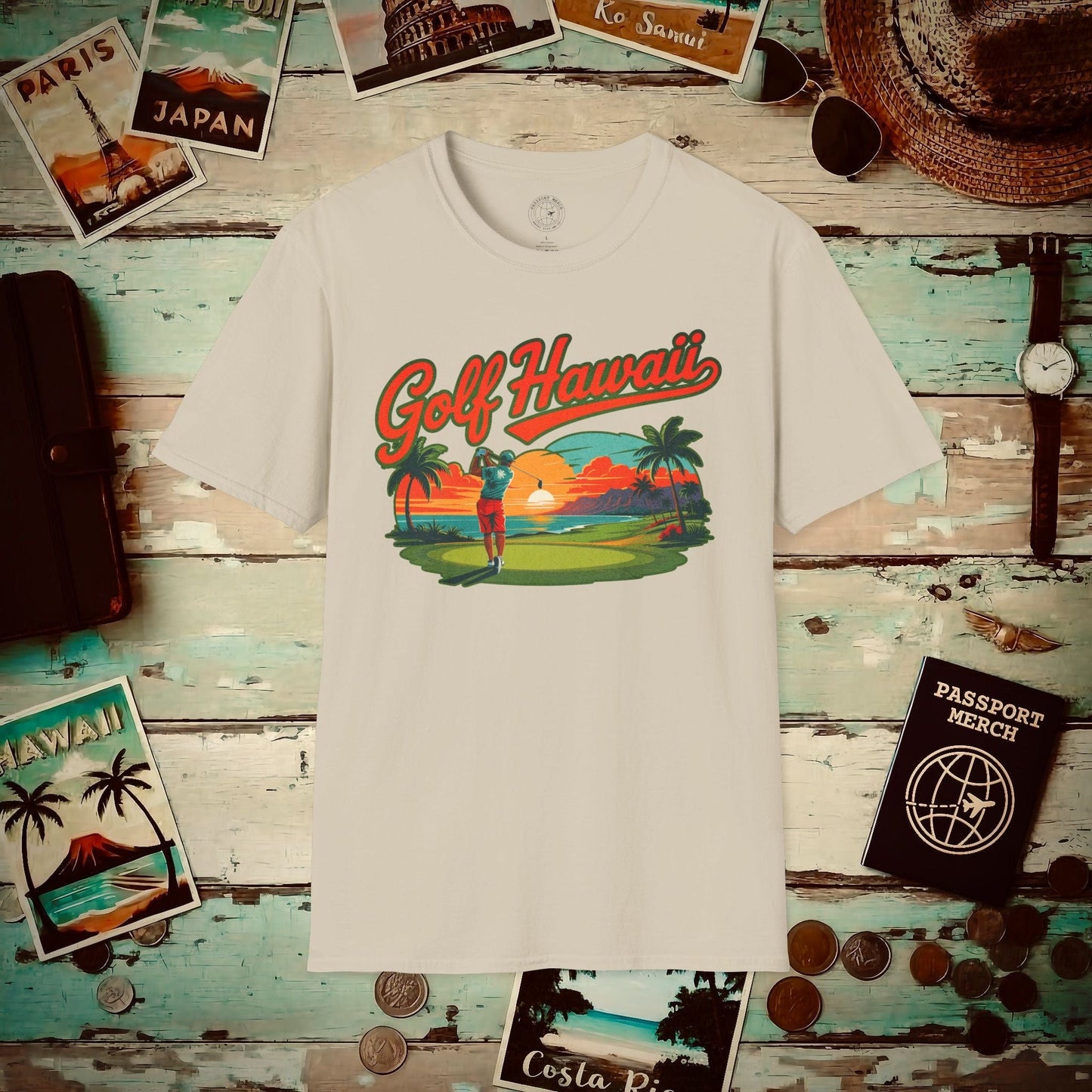 Retro Golf Hawaii T-Shirt Sand / S