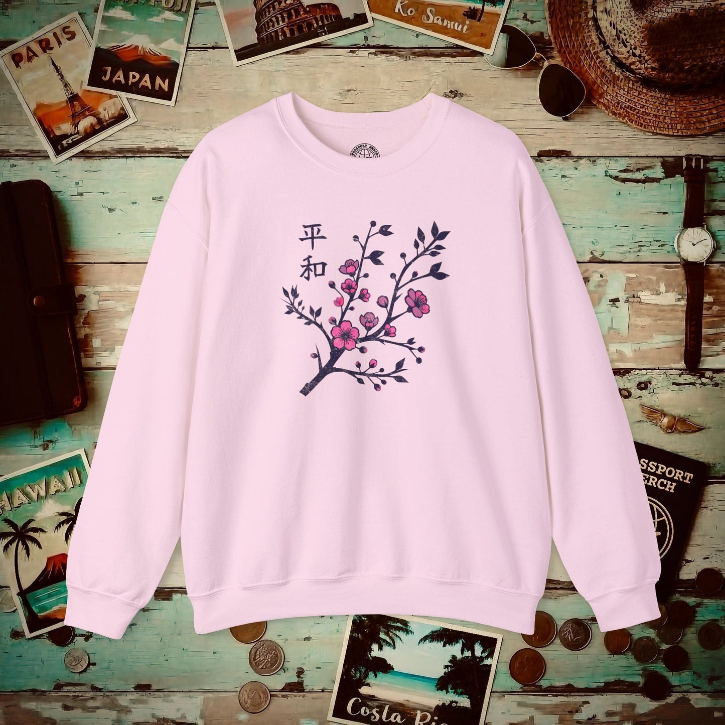 Sakura Serenity, Japan Crewneck Light Pink / S
