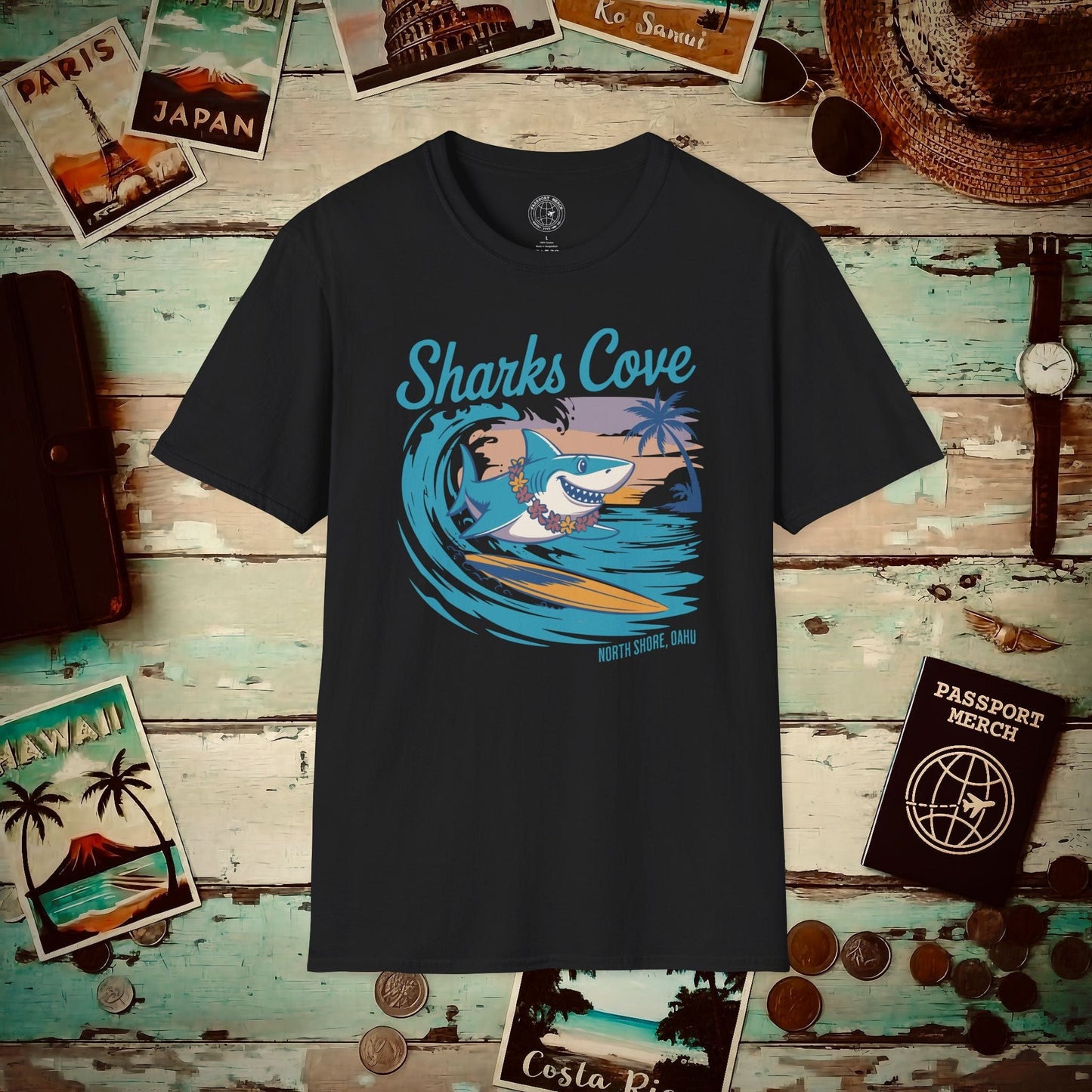 Sharks Cove Oahu, Hawaii T-Shirt Black / S