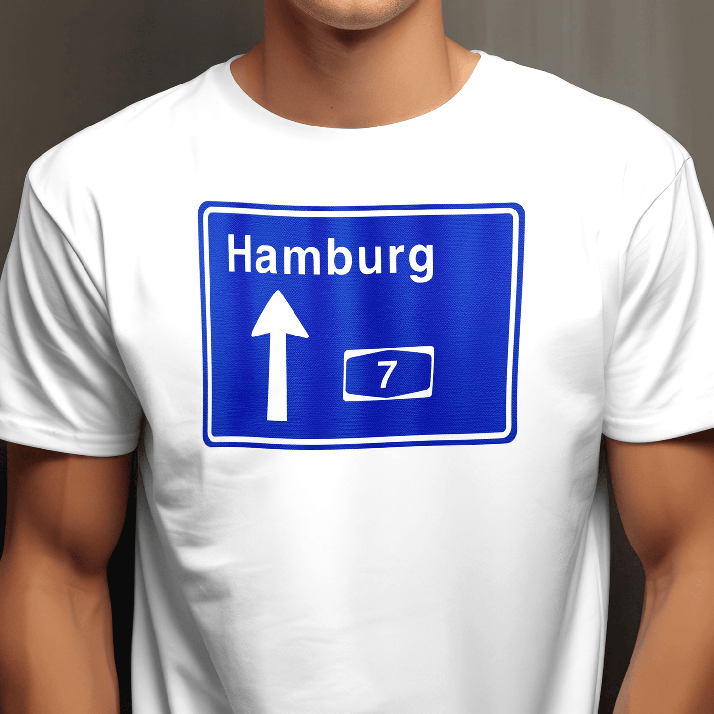 Signs of Wanderlust, Autobahn A7, Hamburg, Germany T-Shirt White / S