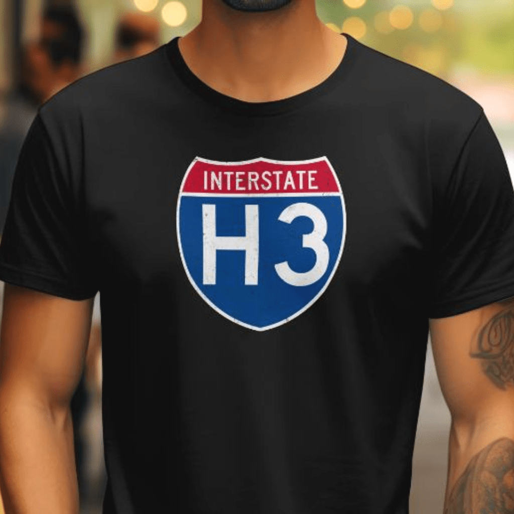 Signs of Wanderlust, Interstate H3, Hawaii T-Shirt Black / S