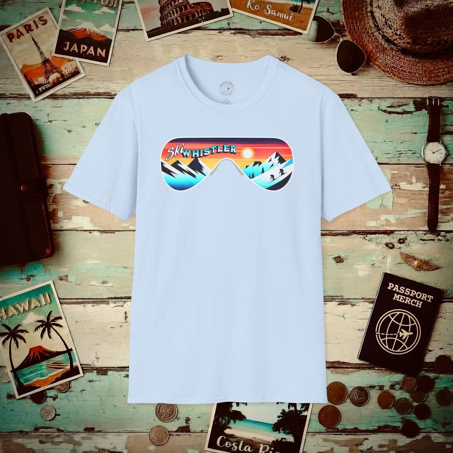Ski Whistler Canada T-Shirt Light Blue / S