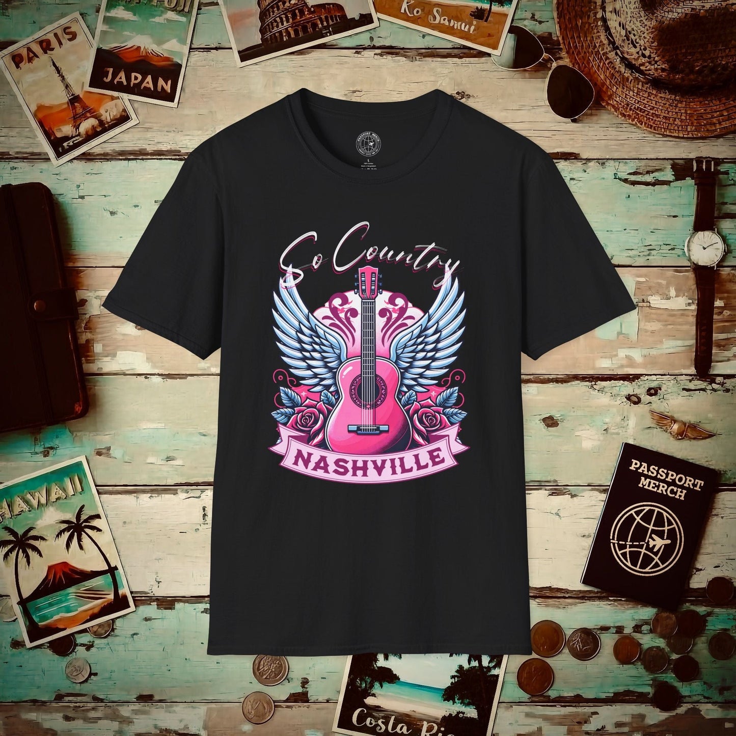 So Country, Nashville Tennessee T-Shirt Black / S