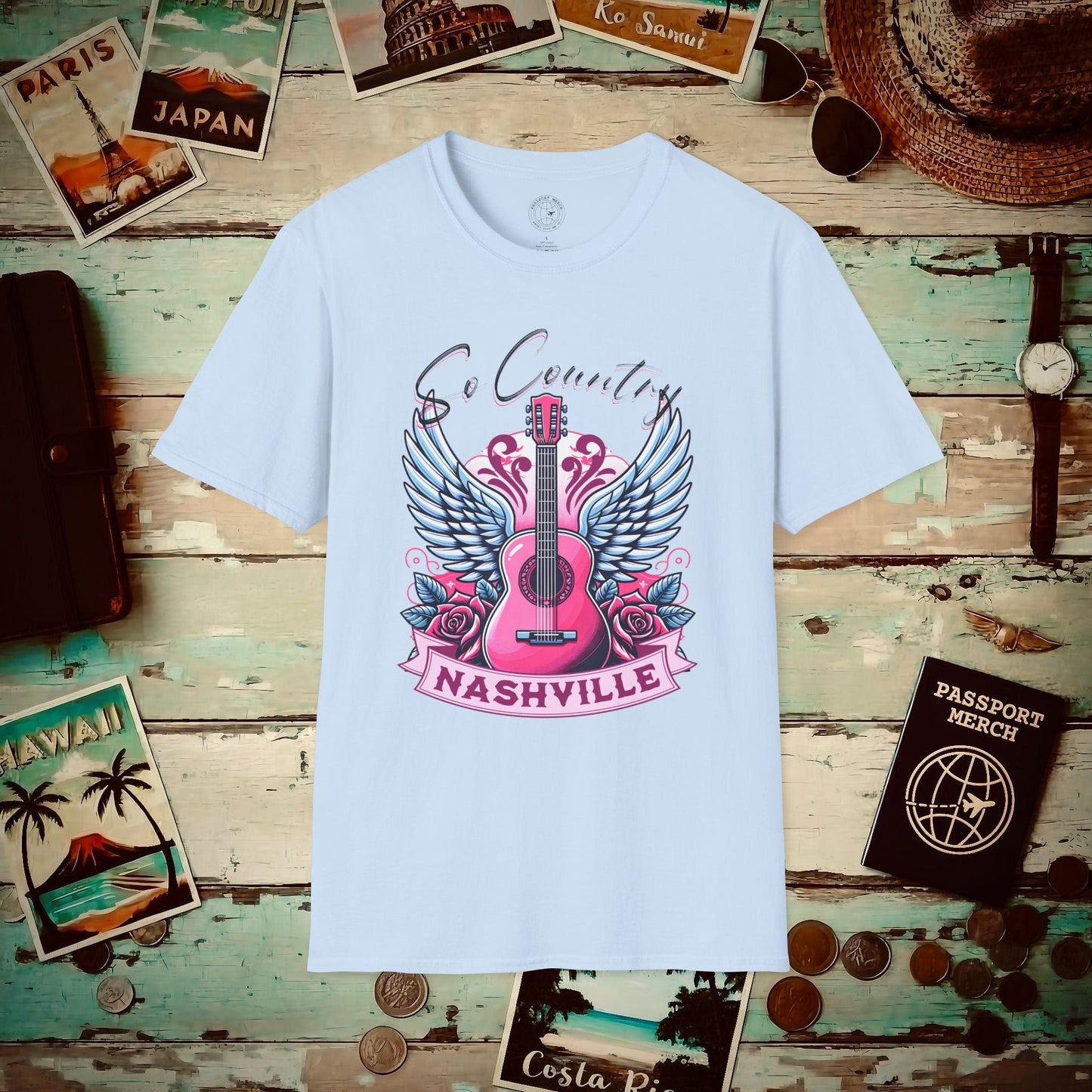So Country, Nashville Tennessee T-Shirt Light Blue / S