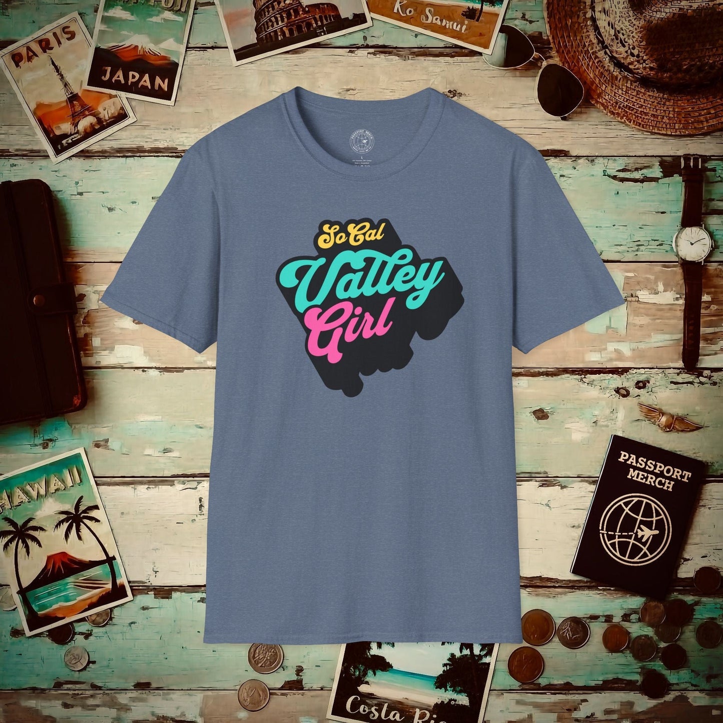 SoCal Valley Girl, California T-Shirt Heather Indigo / S