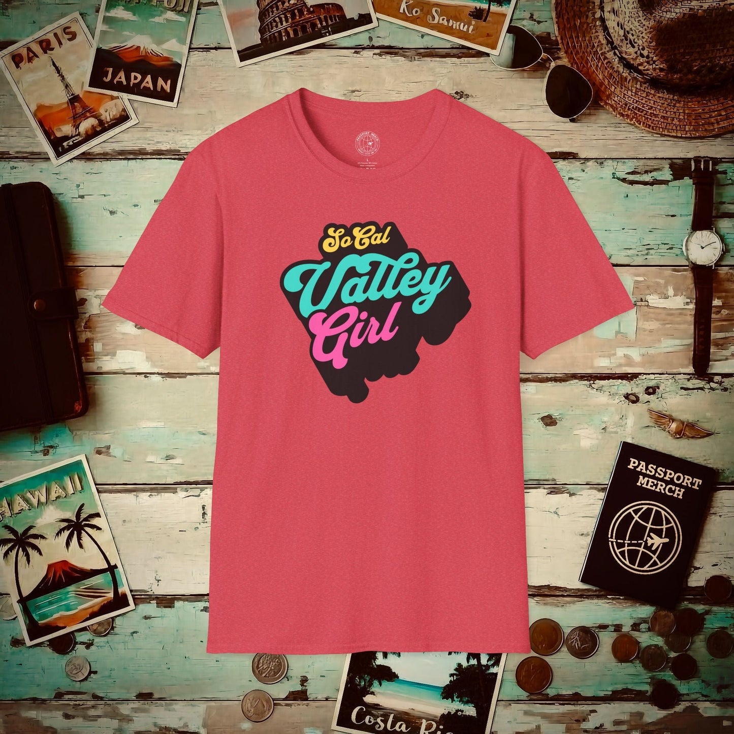 SoCal Valley Girl, California T-Shirt Heather Red / S