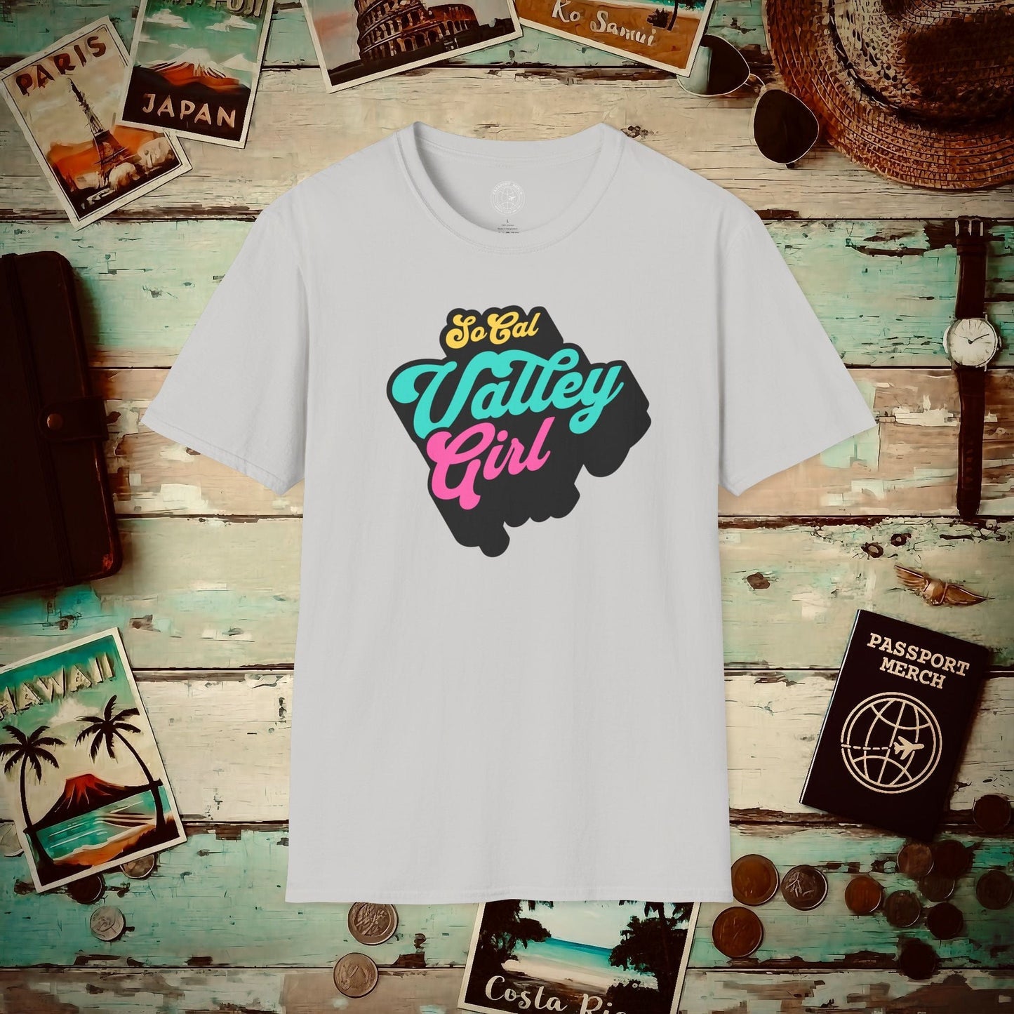 SoCal Valley Girl, California T-Shirt Ice Grey / S
