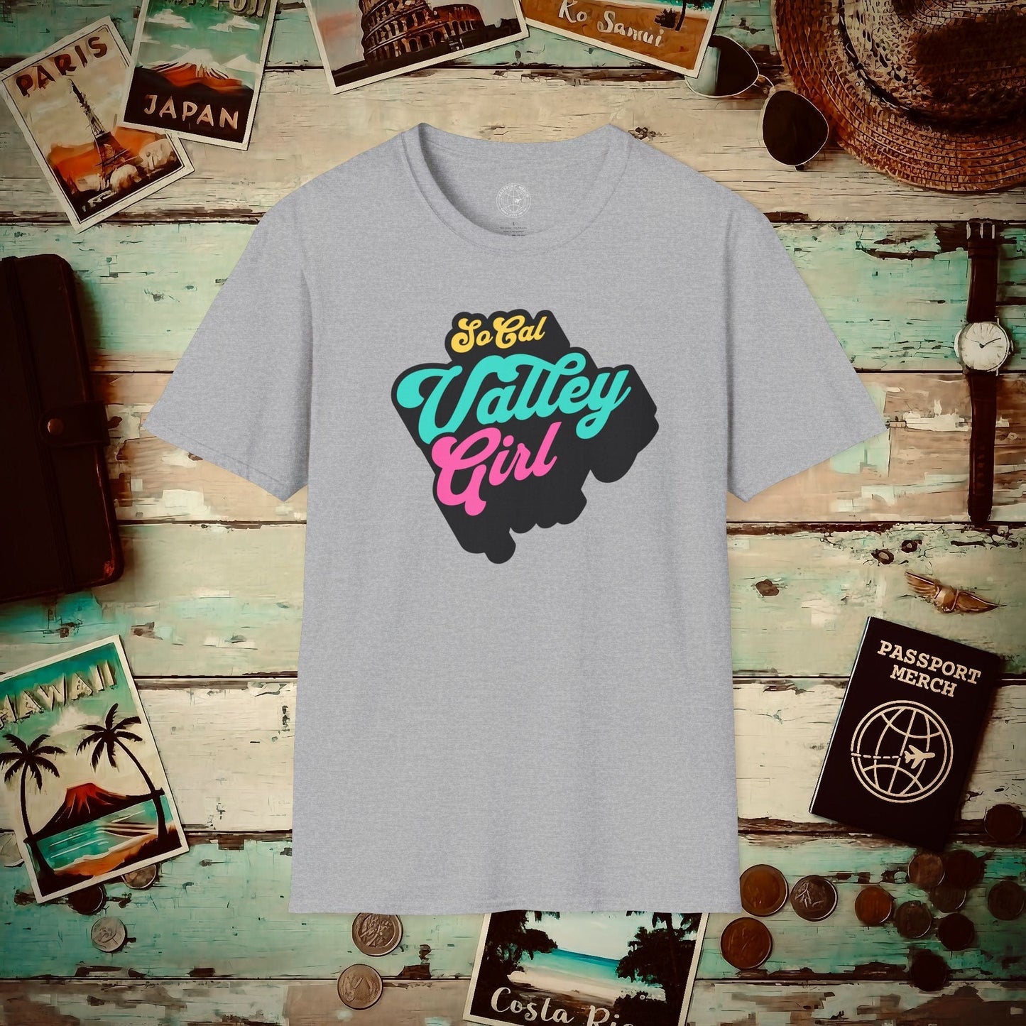 SoCal Valley Girl, California T-Shirt Sport Grey / S