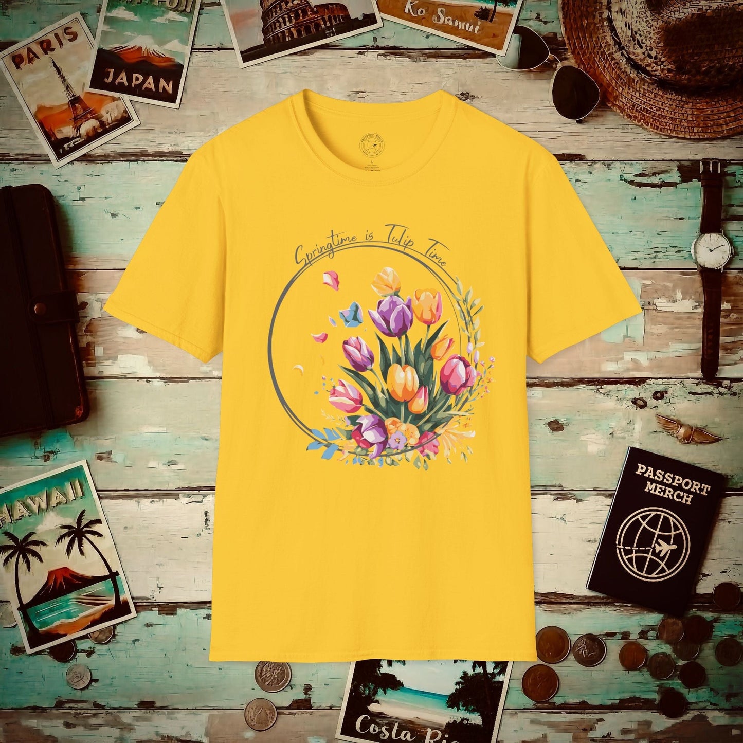 Springtime is Tulip Time in Holland T-Shirt Daisy / S