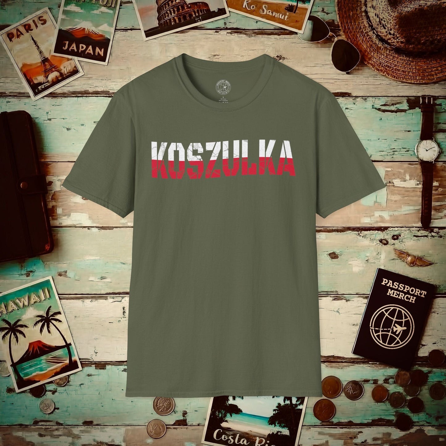 T-Shirt that says T-Shirt in Polish Military Green / S
