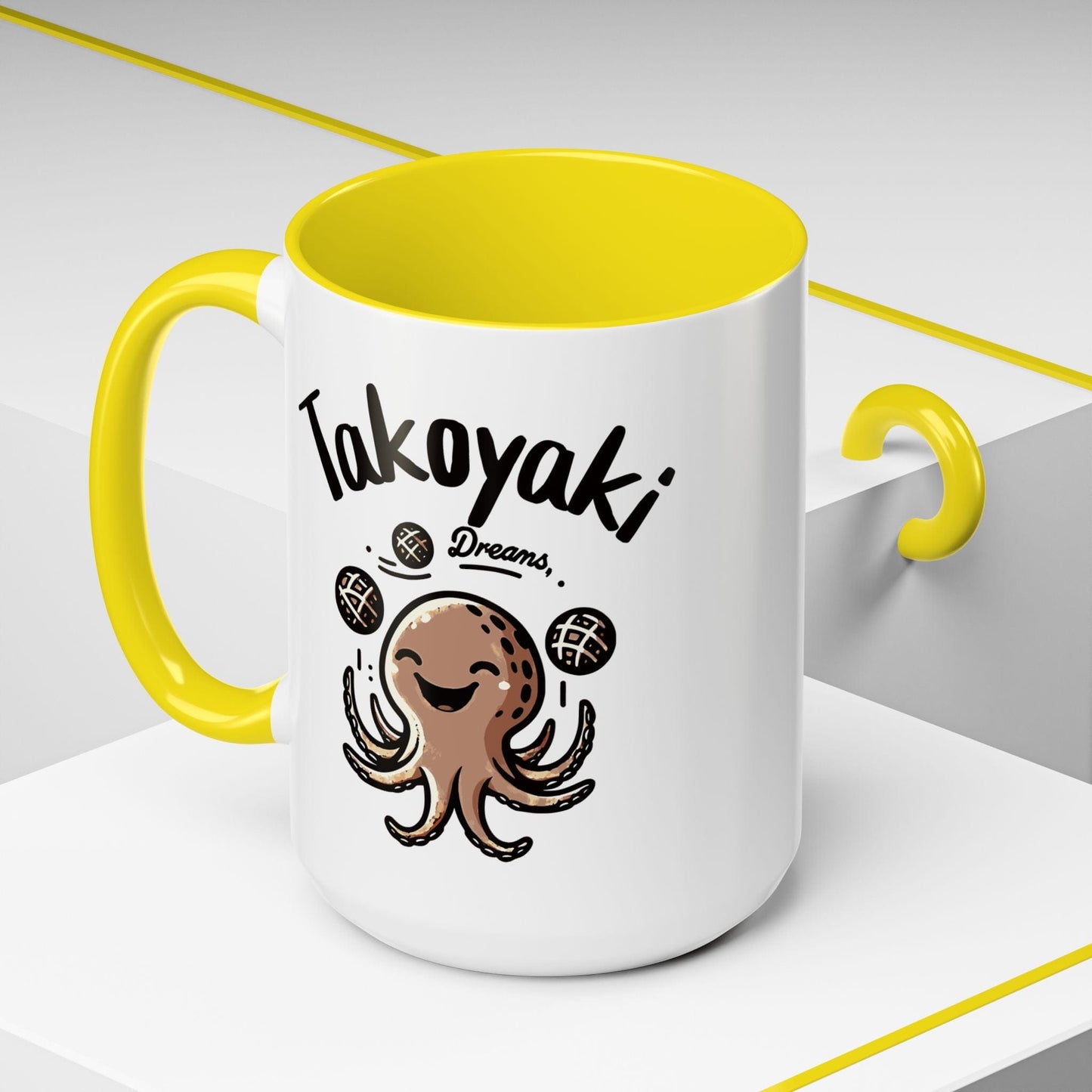 Takoyaki Dreams, Japan 15oz Mug Yellow / 15oz