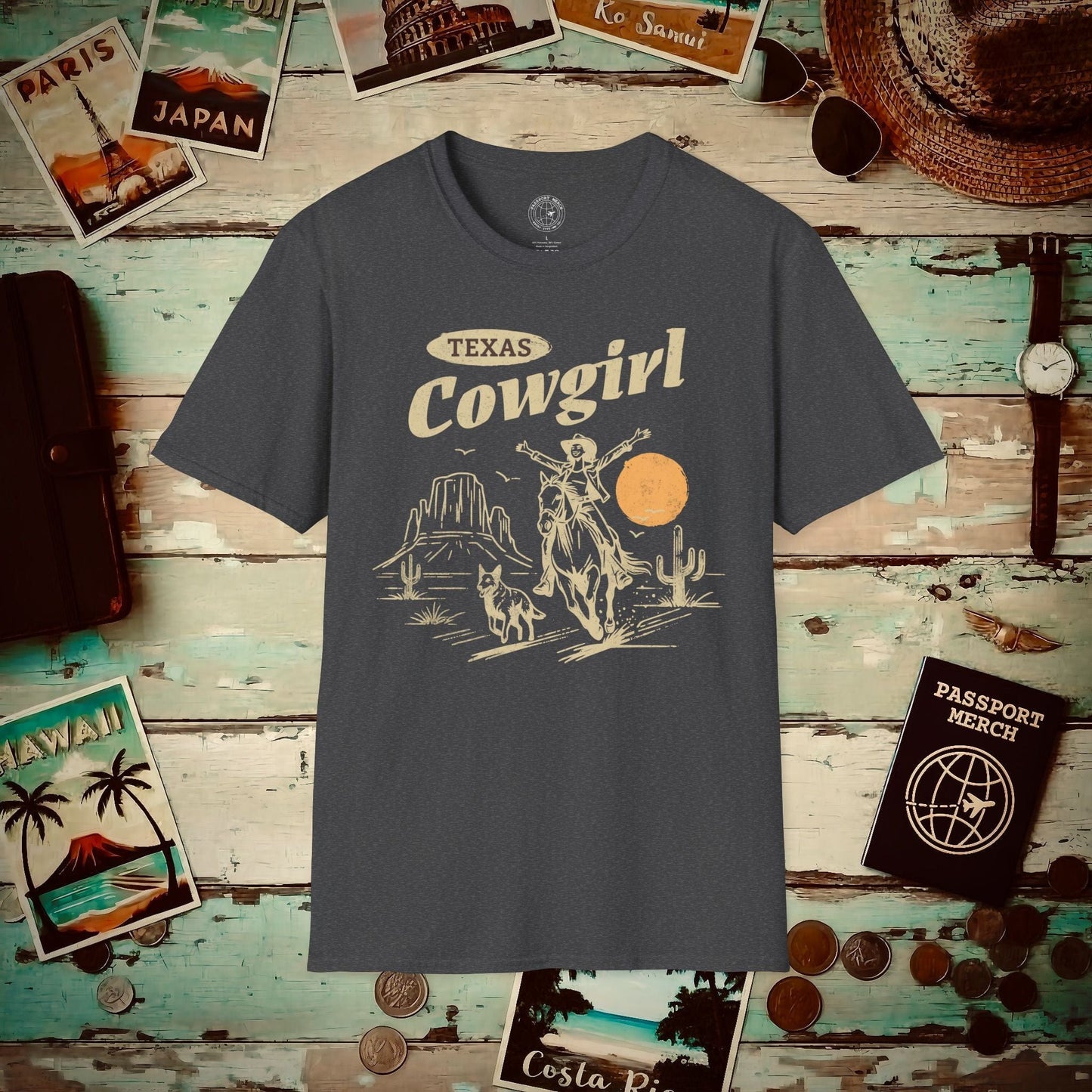 Texas Cowgirl T-Shirt Dark Heather / S