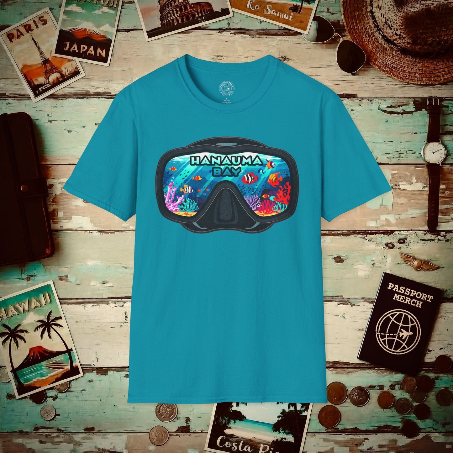 Underwater Reflections of Hanauma Bay Hawaii T-Shirt Tropical Blue / S