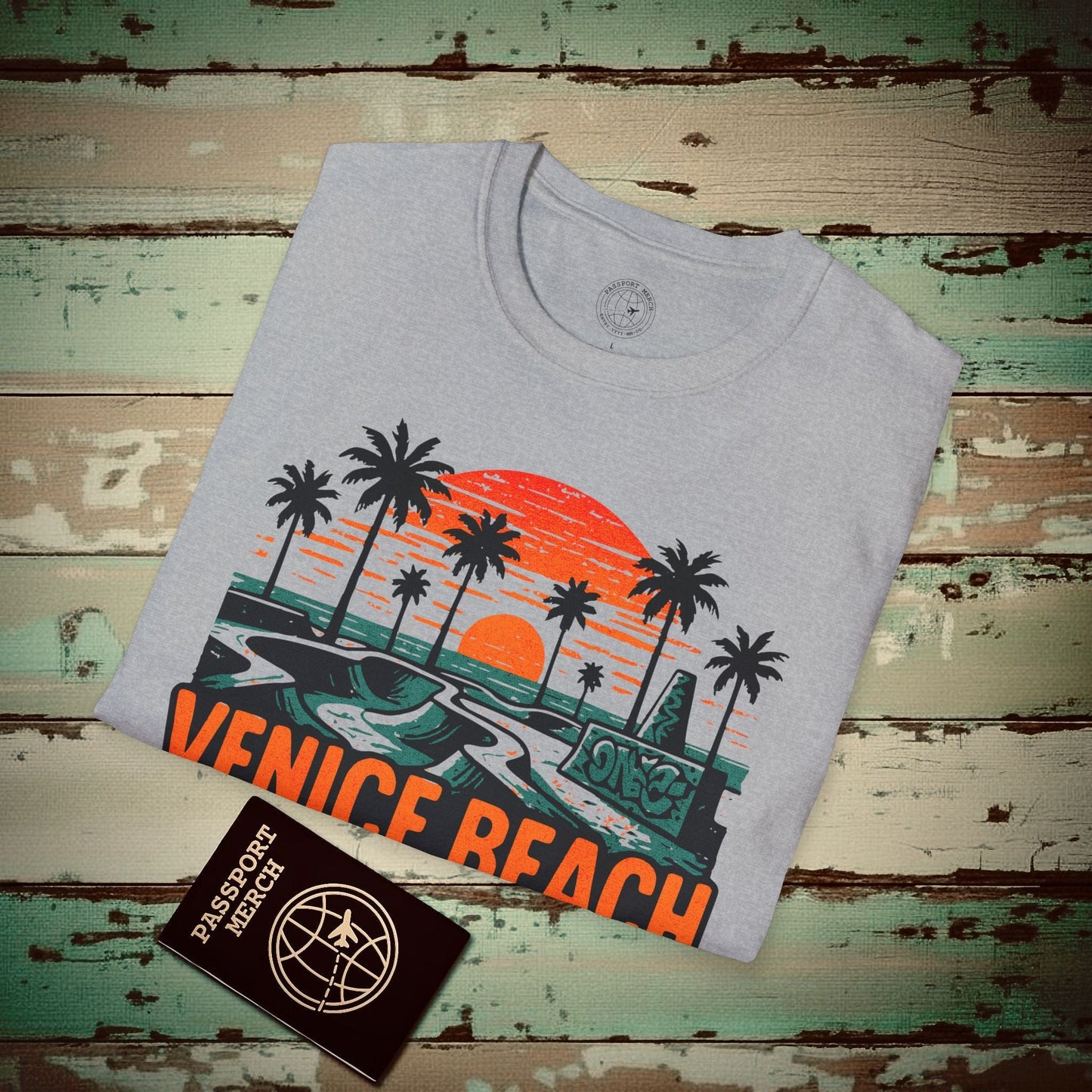 Venice Beach, California - 80's Vintage T-Shirt Sport Grey / S