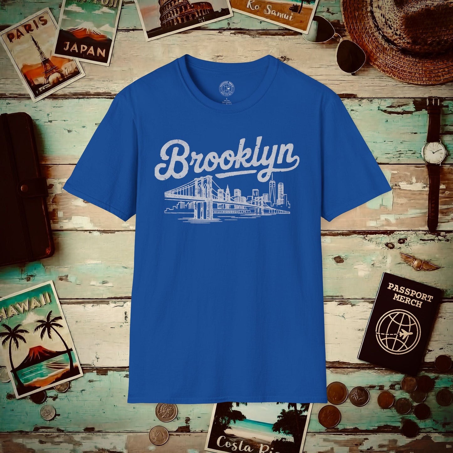Vintage Brooklyn Monochrome, New York T-Shirt Royal / S