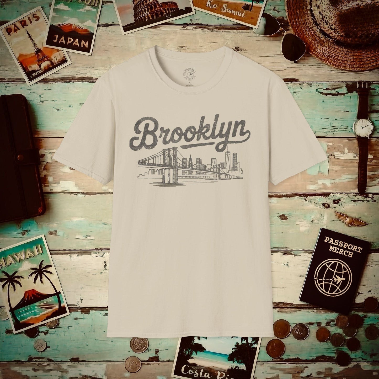 Vintage Brooklyn Monochrome, New York T-Shirt Sand / S
