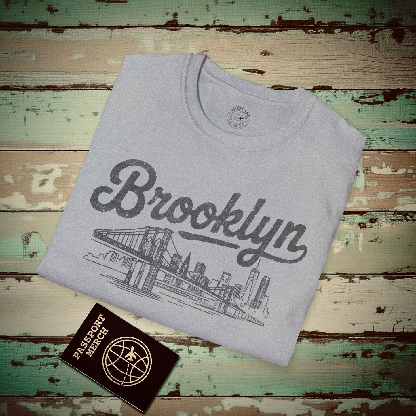 Vintage Brooklyn Monochrome, New York T-Shirt Sport Grey / S
